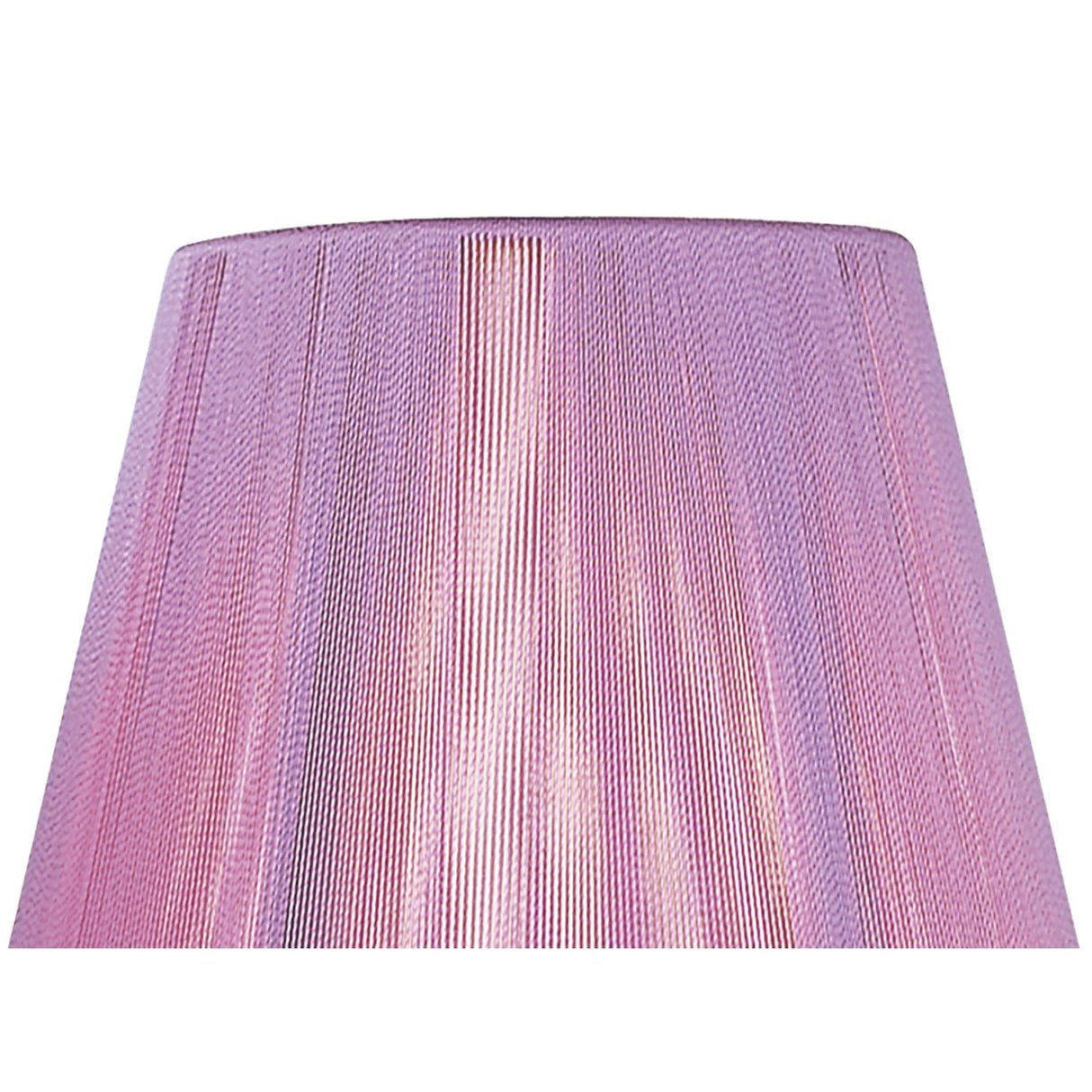 Clip-On Silk String Lampshade - Lilac Pink, 8/13cm x 11cm
