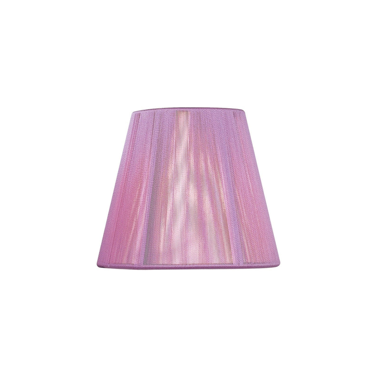 Clip-On Silk String Lampshade - Lilac Pink, 8/13cm x 11cm