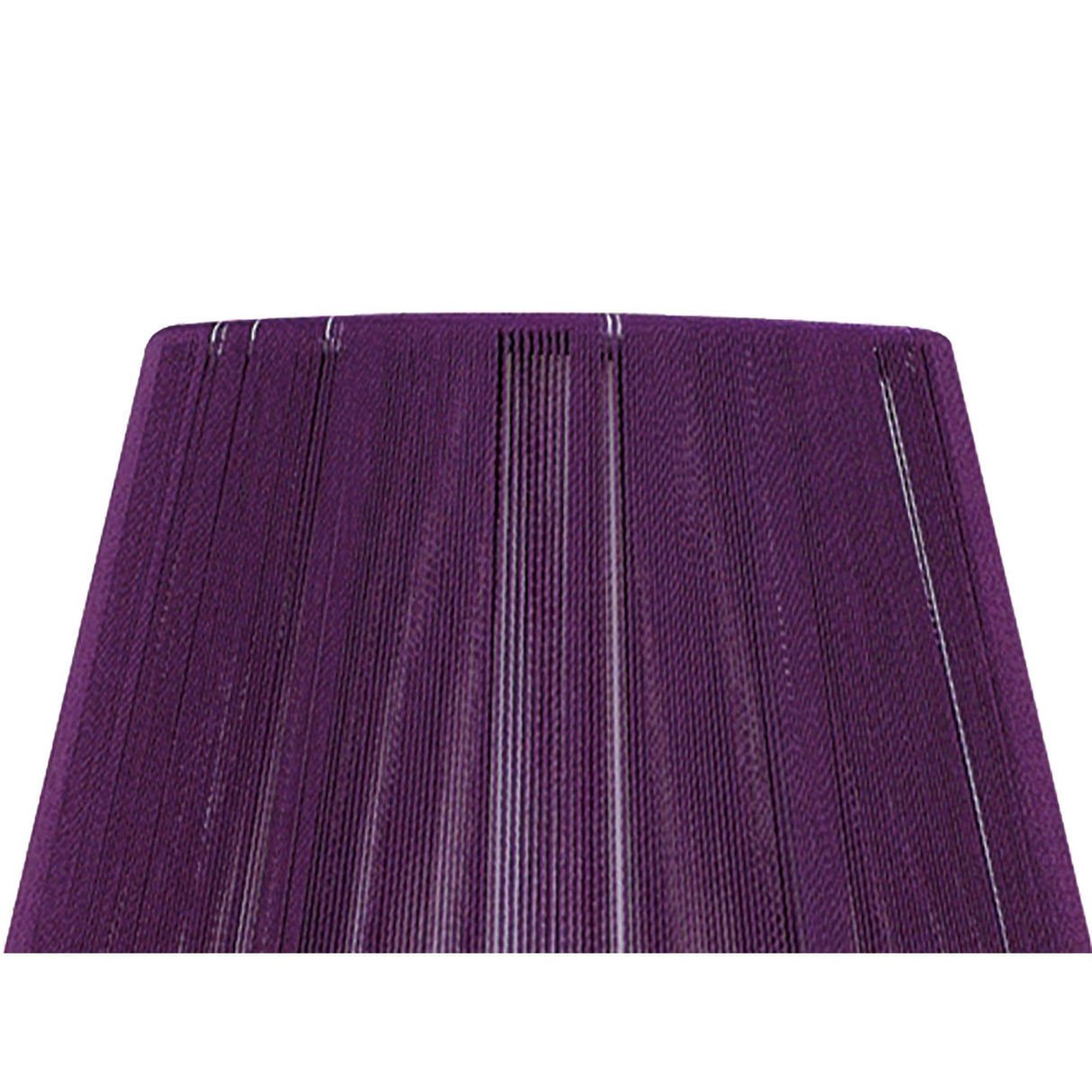 Clip-On Silk String Lampshade - Aubergine, 8/13cm x 11cm