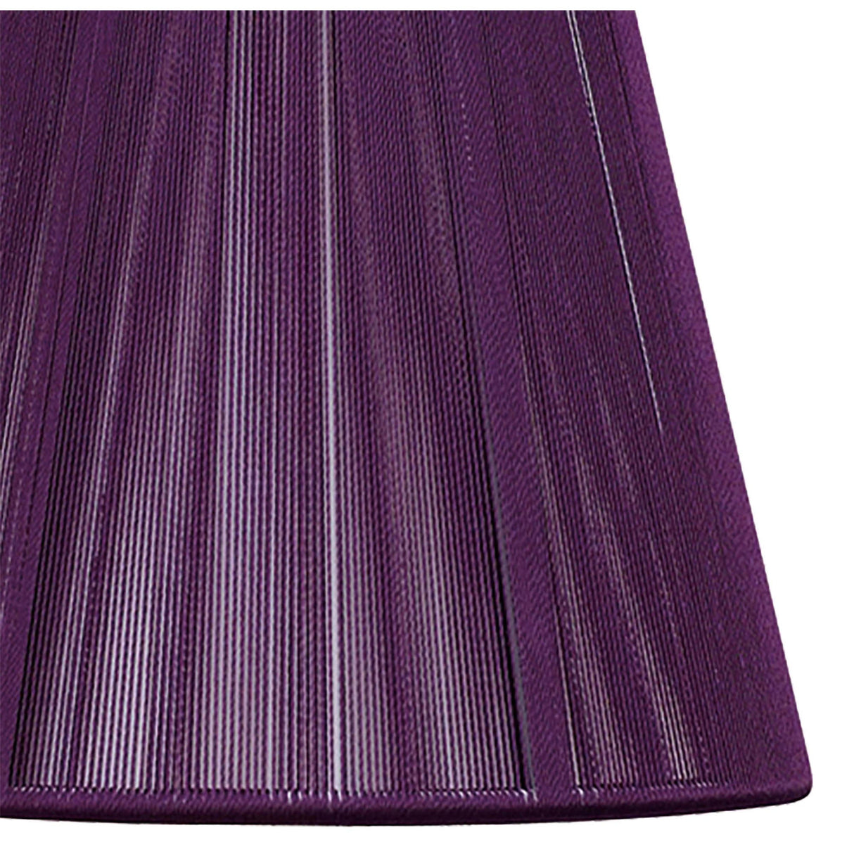 Clip-On Silk String Lampshade - Aubergine, 8/13cm x 11cm