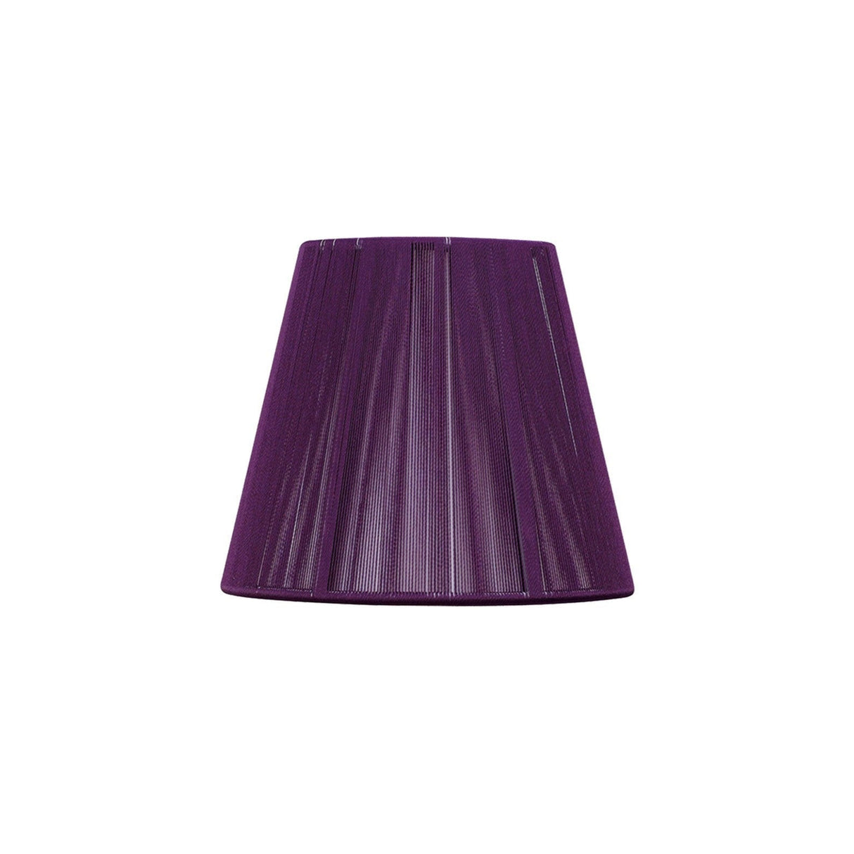 Clip-On Silk String Lampshade - Aubergine, 8/13cm x 11cm