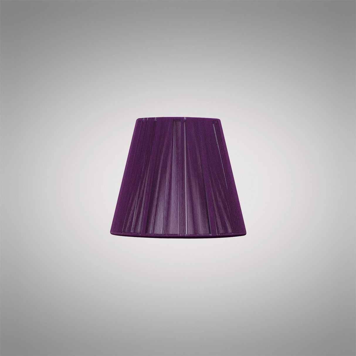 Clip-On Silk String Lampshade - Aubergine, 8/13cm x 11cm