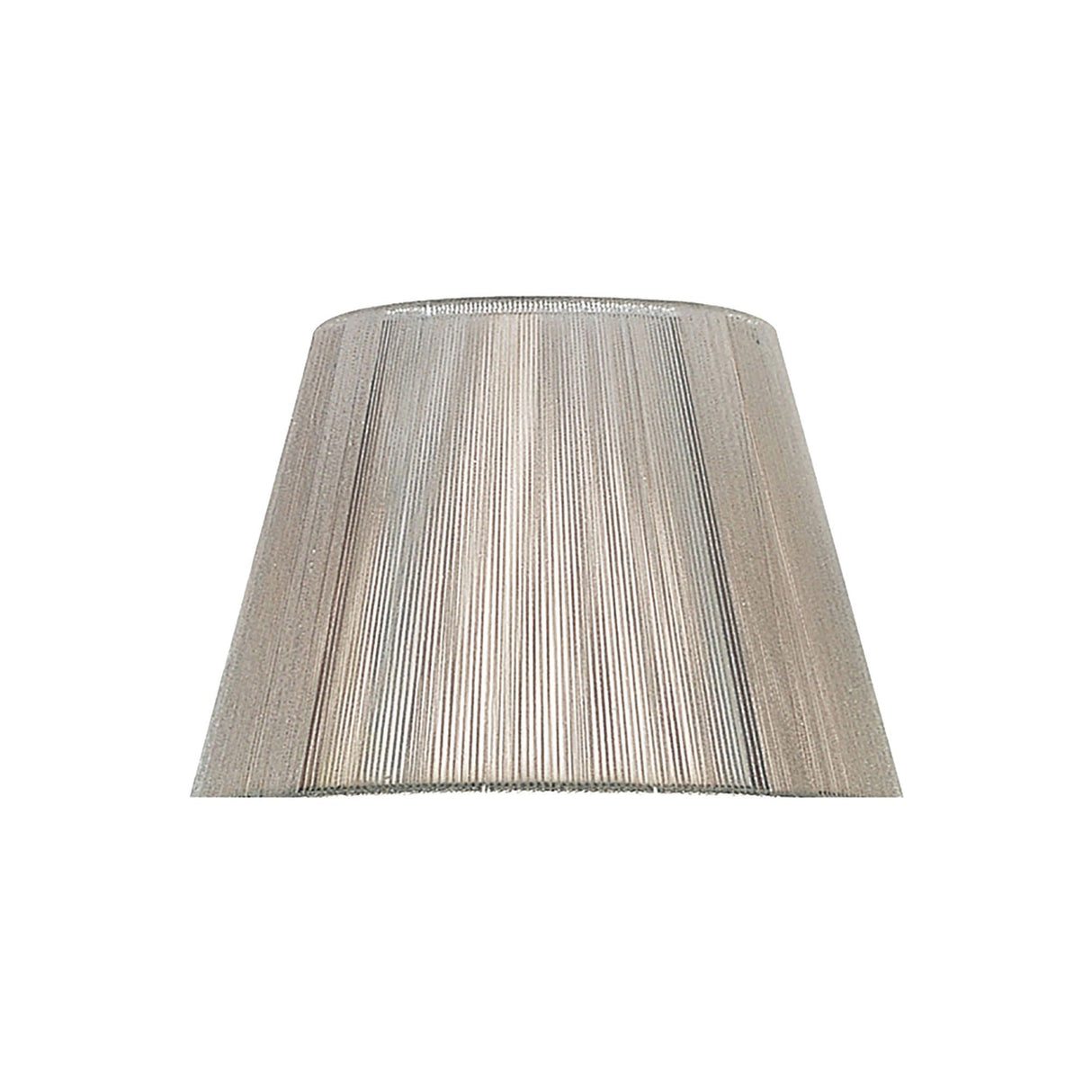 Silk String Lampshade - Silver Grey, 19/30cm x 20cm