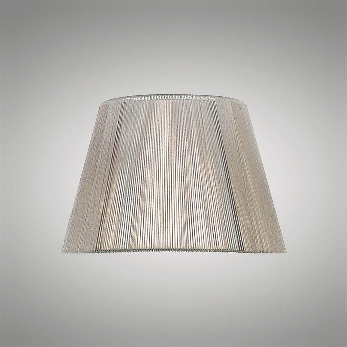 Silk String Lampshade - Silver Grey, 19/30cm x 20cm