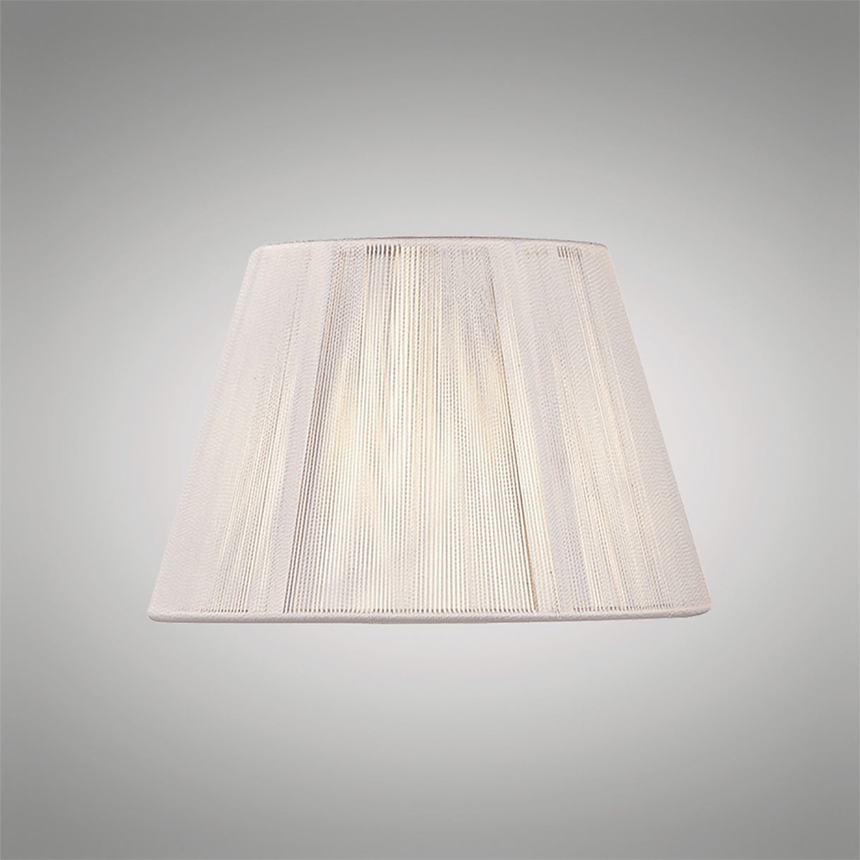 Silk String Lampshade - Ivory White, 19/30cm x 20cm