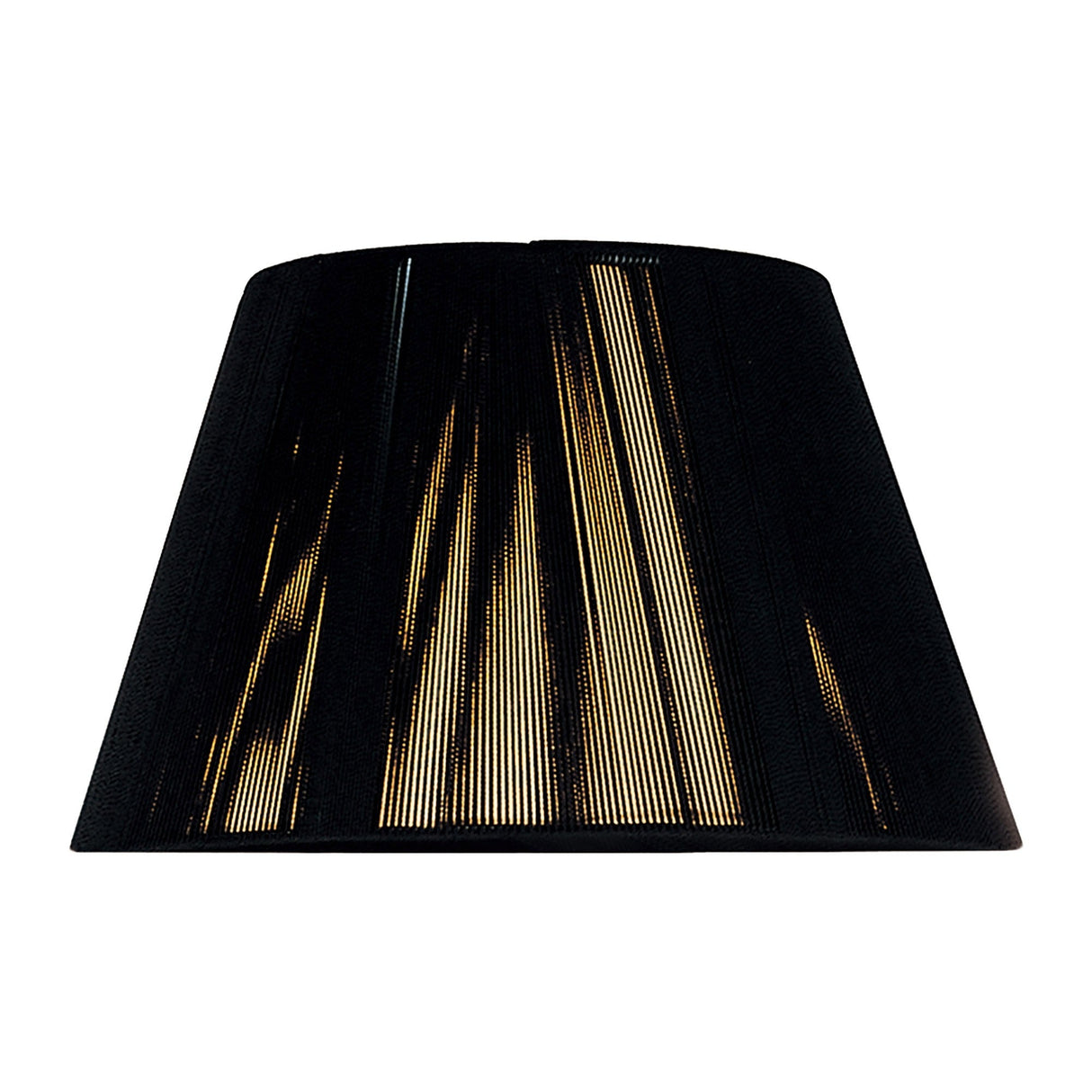 Silk String Lampshade - Black, 25/40cm x 25cm