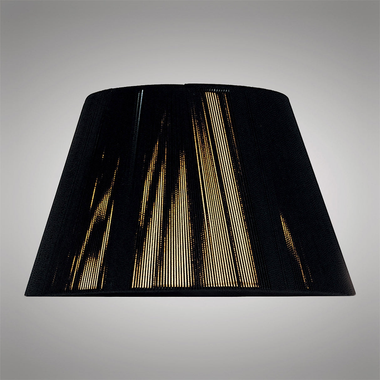 Silk String Lampshade - Black, 25/40cm x 25cm