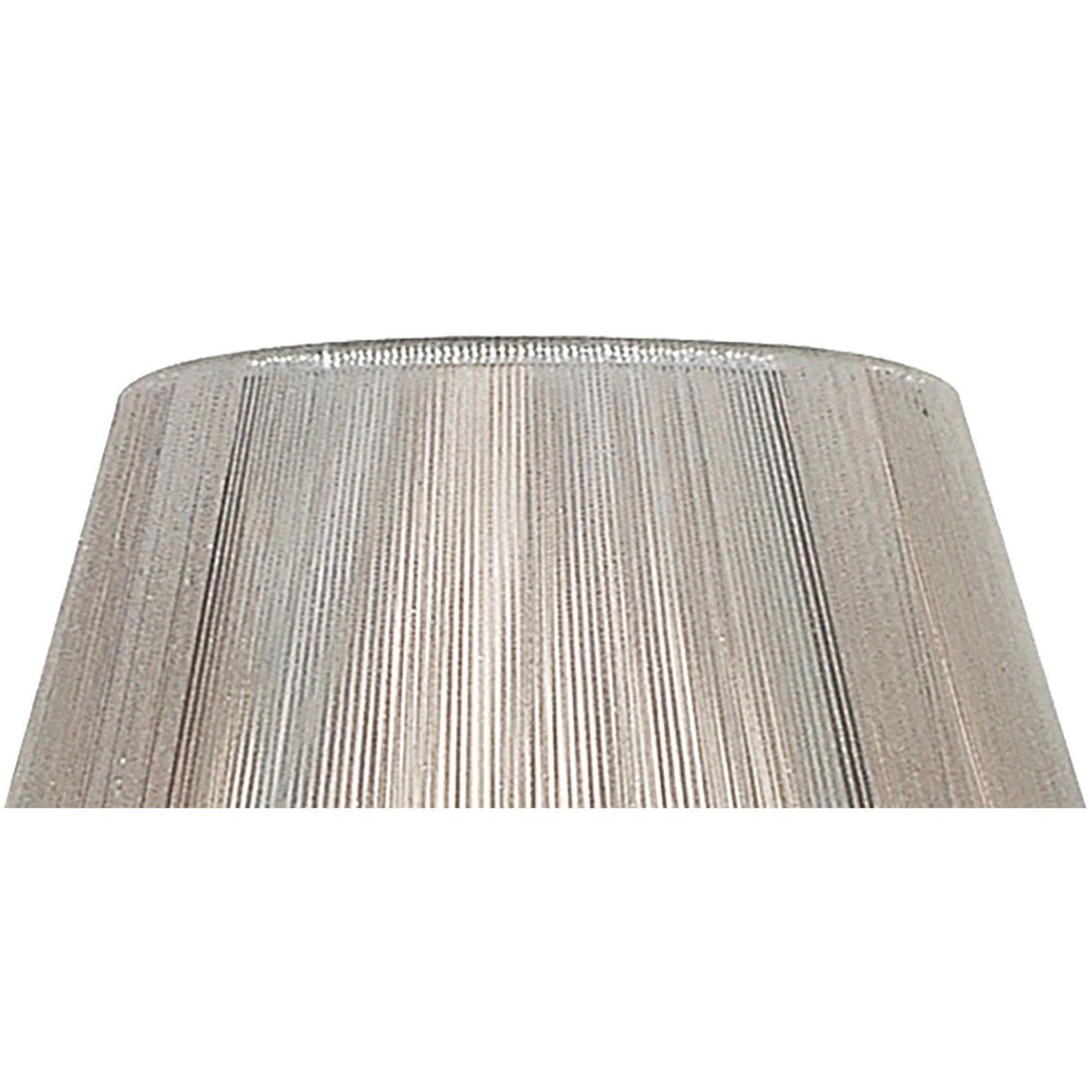 Silk String Lampshade - Silver Grey, 25/40cm x 25cm