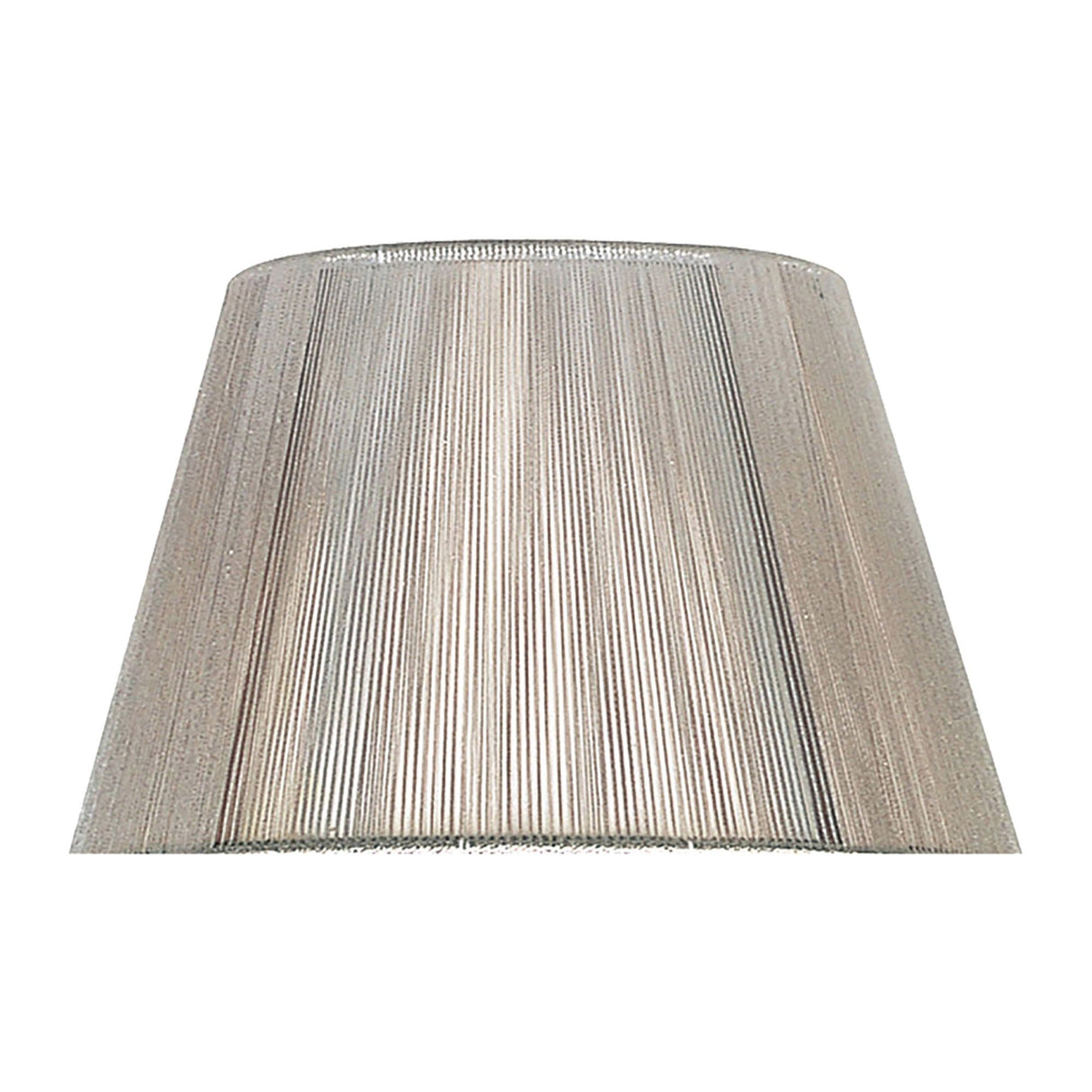 Silk String Lampshade - Silver Grey, 25/40cm x 25cm