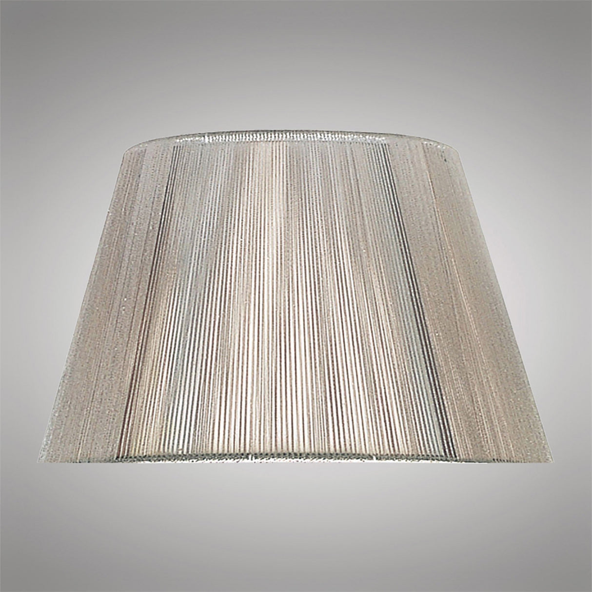 Silk String Lampshade - Silver Grey, 25/40cm x 25cm