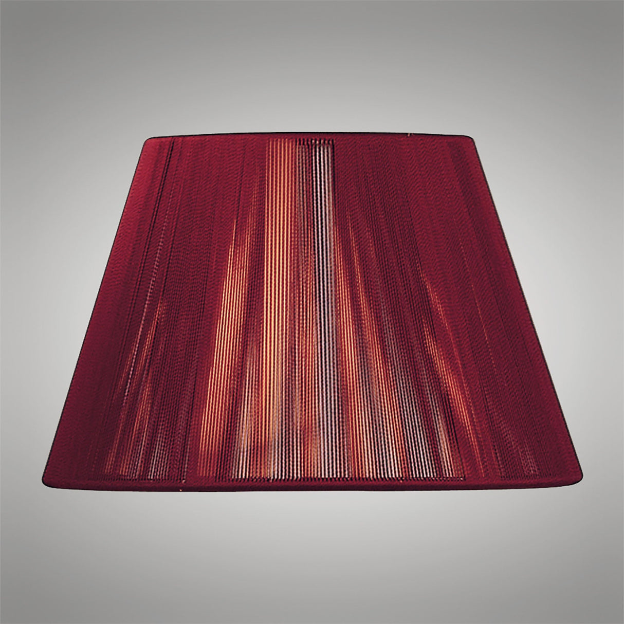 Silk String Lampshade - Red Wine, 25/40cm x 25cm