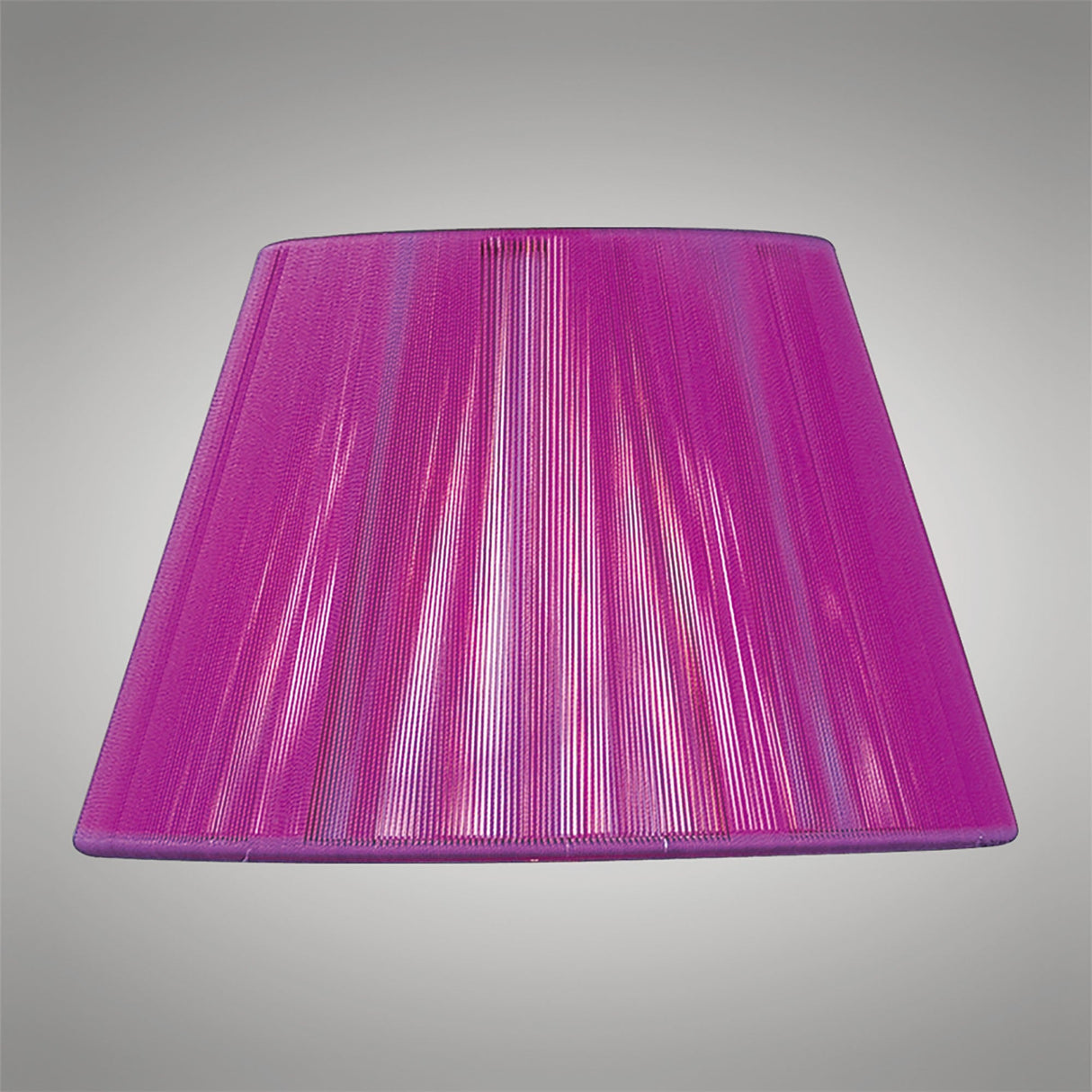 Silk String Lampshade - Purple Fuschia, 25/40cm x 25cm