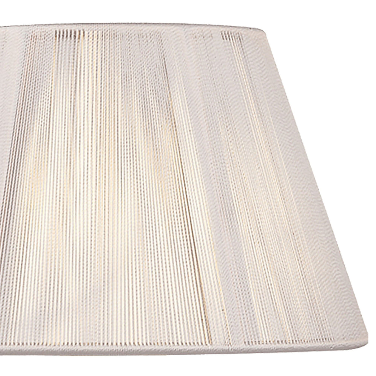 Silk String Lampshade - Ivory White, 25/40cm x 25cm