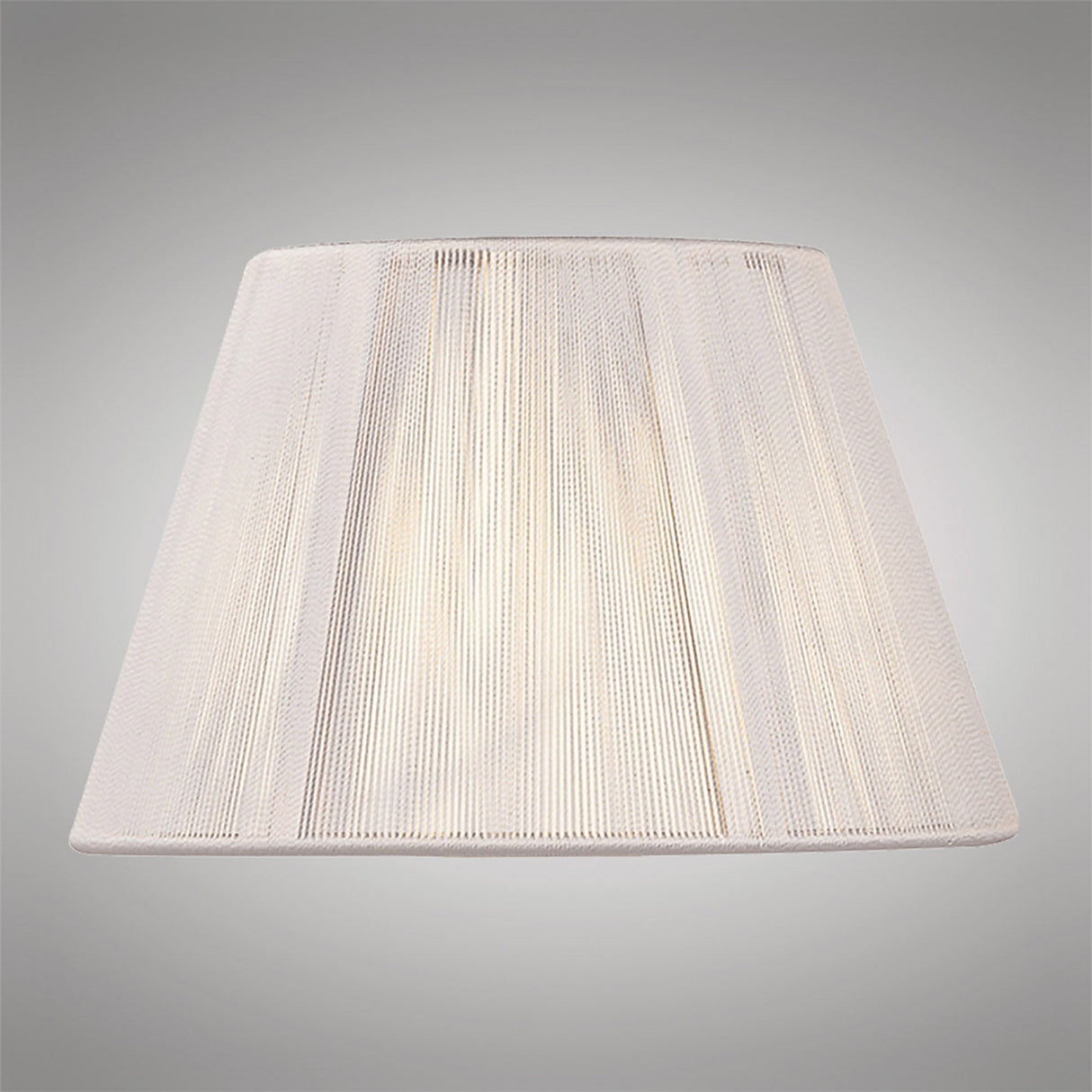 Silk String Lampshade - Ivory White, 25/40cm x 25cm