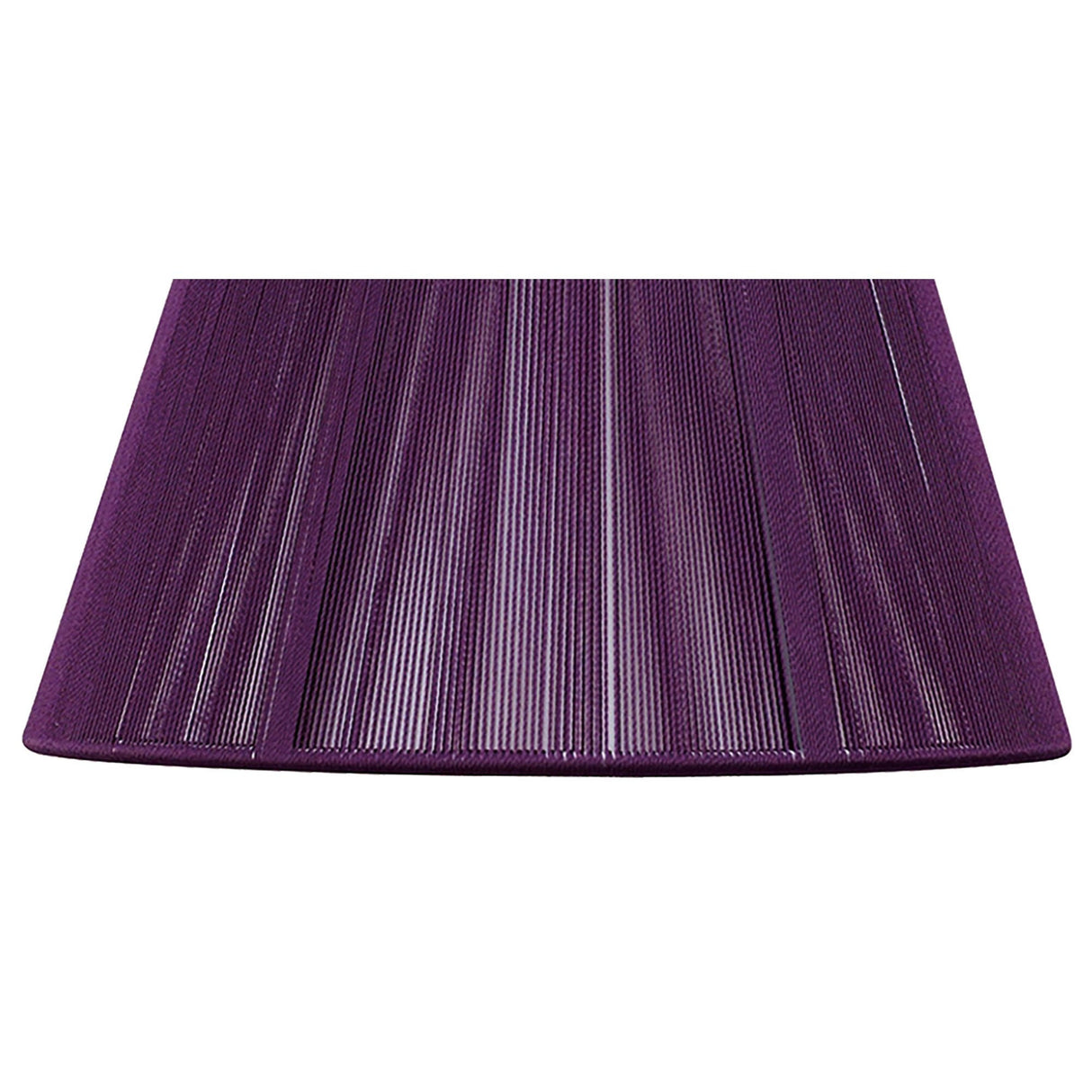 Silk String Lampshade - Aubergine, 25/40cm x 25cm