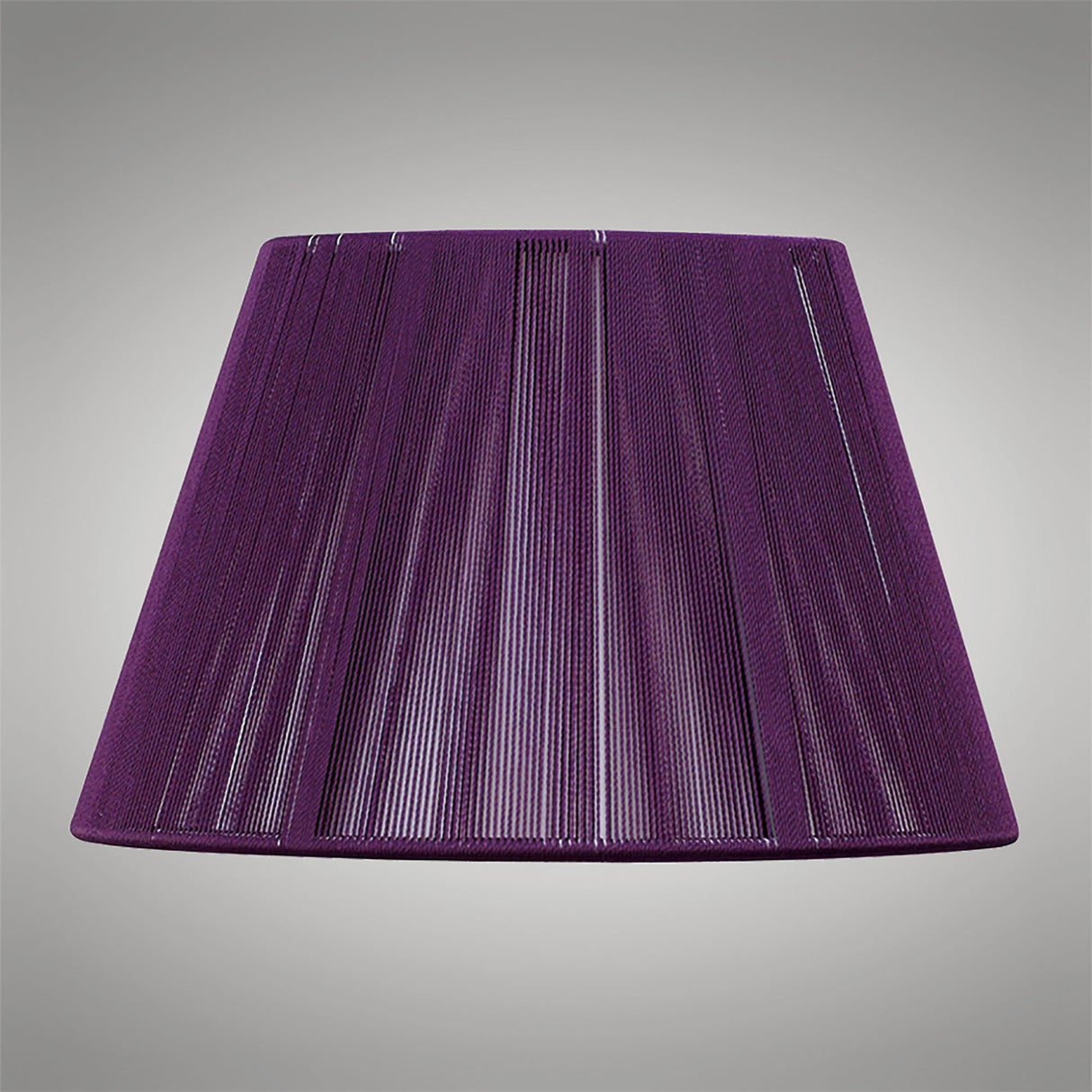 Silk String Lampshade - Aubergine, 25/40cm x 25cm