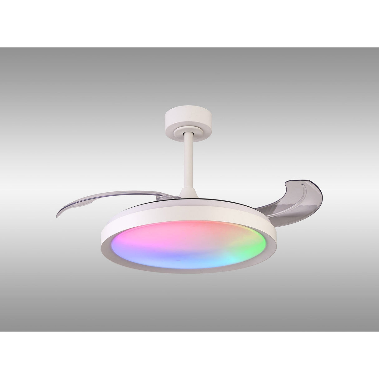Siberia RGB CCT Dimmable LED Ceiling Fan Light With Remote Control - White