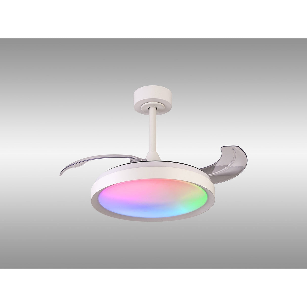 Siberia Mini RGB CCT Dimmable LED Ceiling Fan Light With Remote Control - White