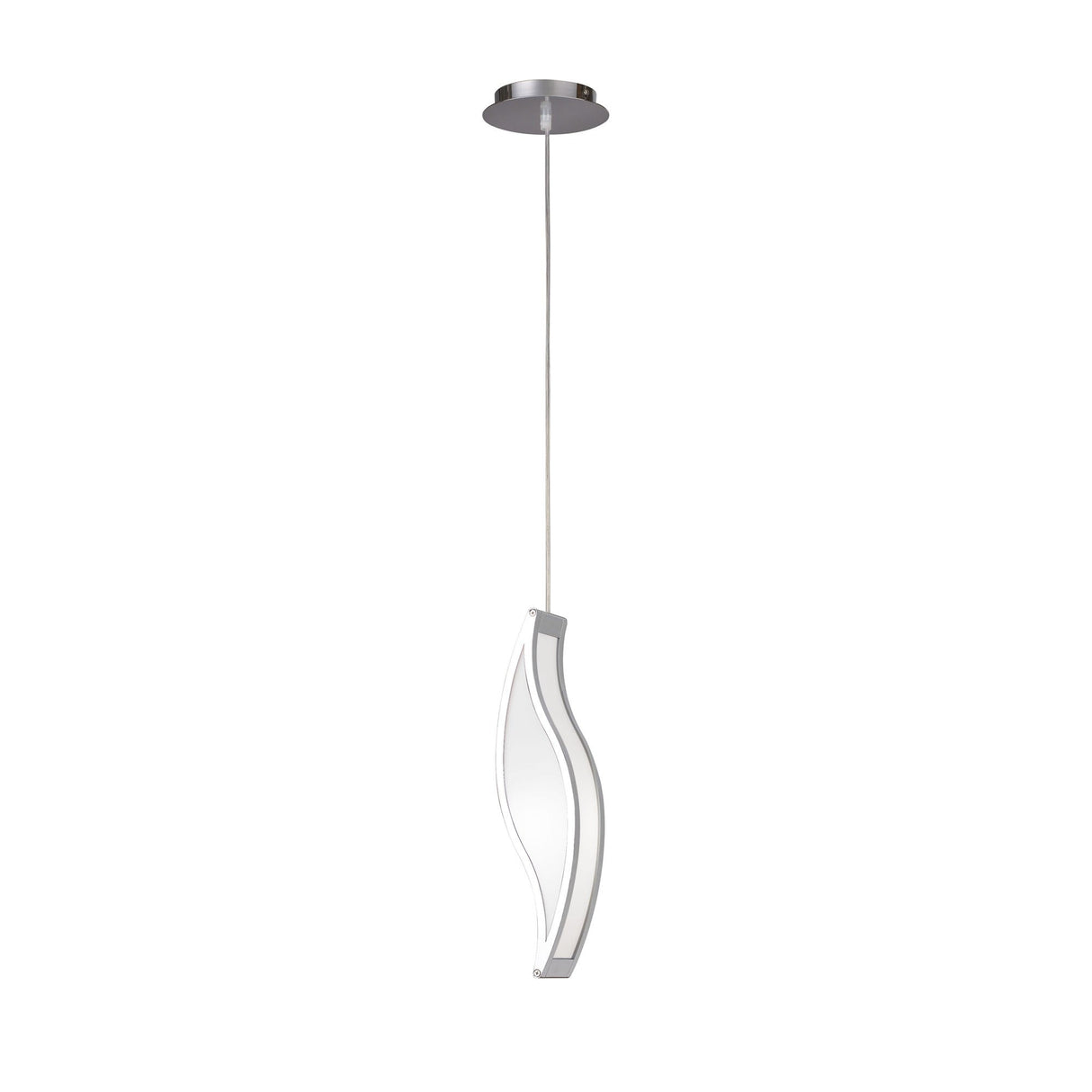 Sintesys 15cm 1 Light Pendant Light - Chrome & White