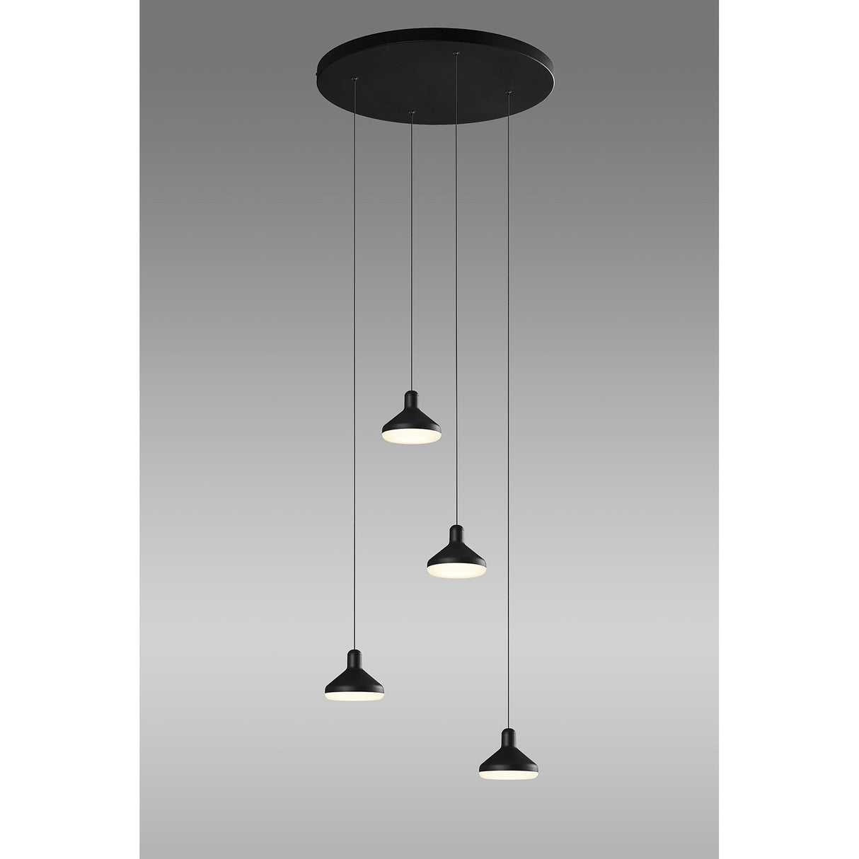Sirio 4 Light LED Cluster Pendant Light 32W 3000K - Black