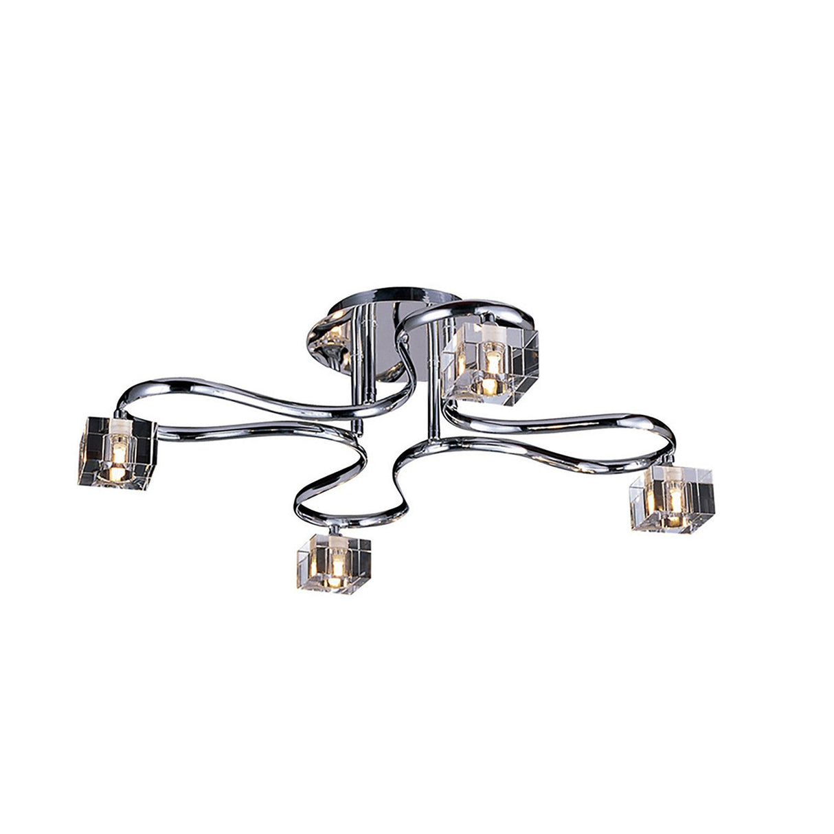 Sisco 4 Light Semi-Flush Ceiling Light – Polished Chrome