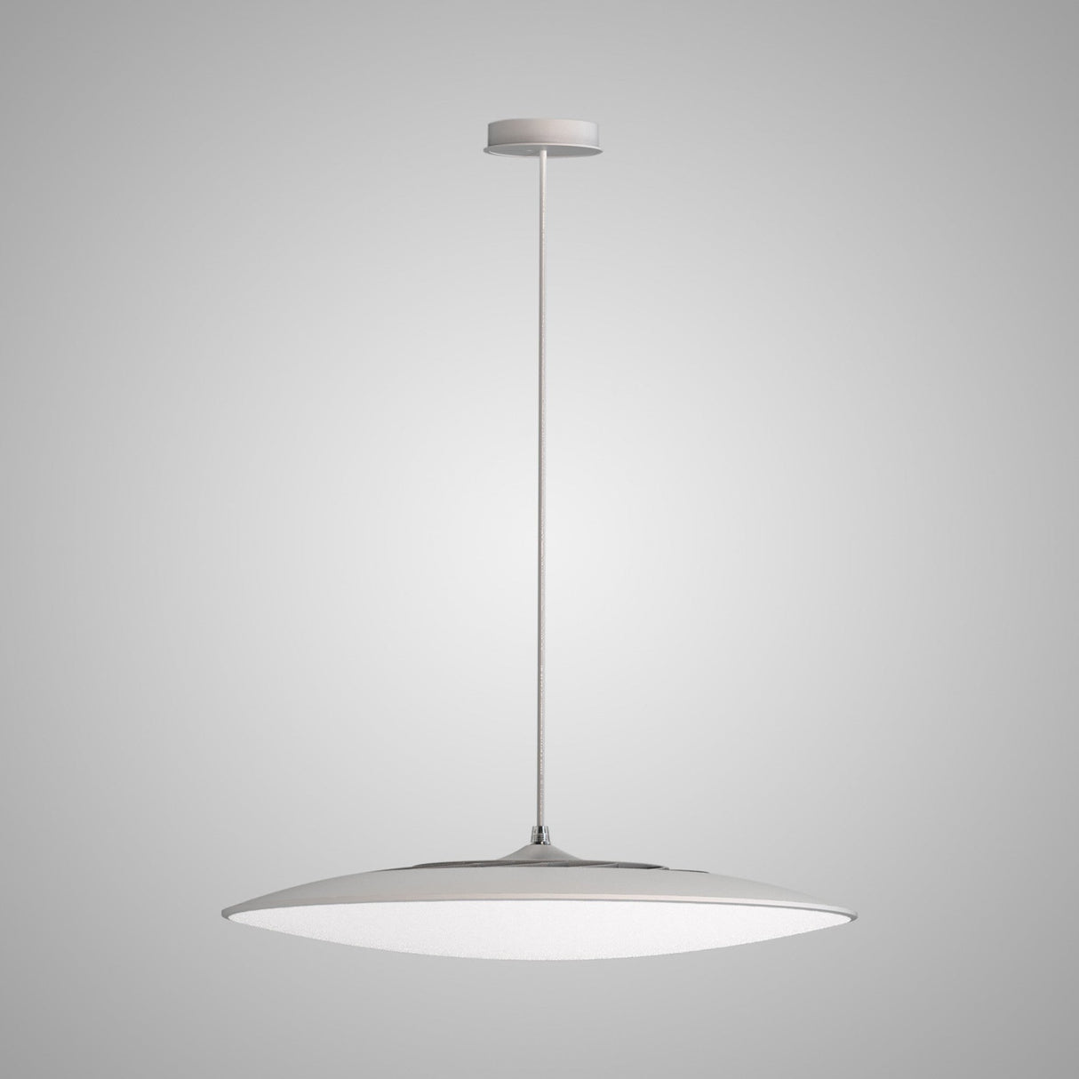 Slim 46cm Round LED Pendant Light 50W 3000K - White