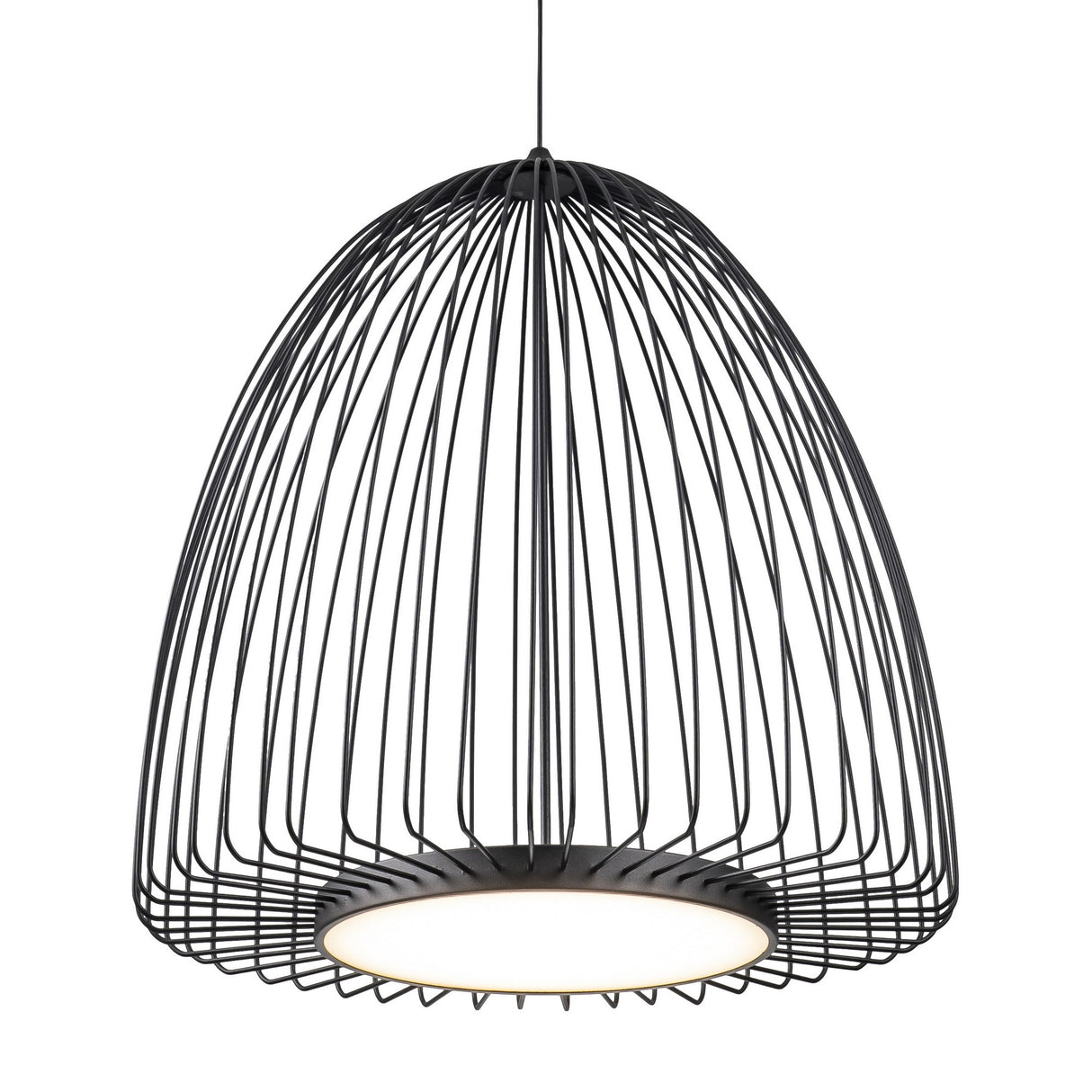 Smart 46cm LED Pendant Light 43W 3000K - Sand Black