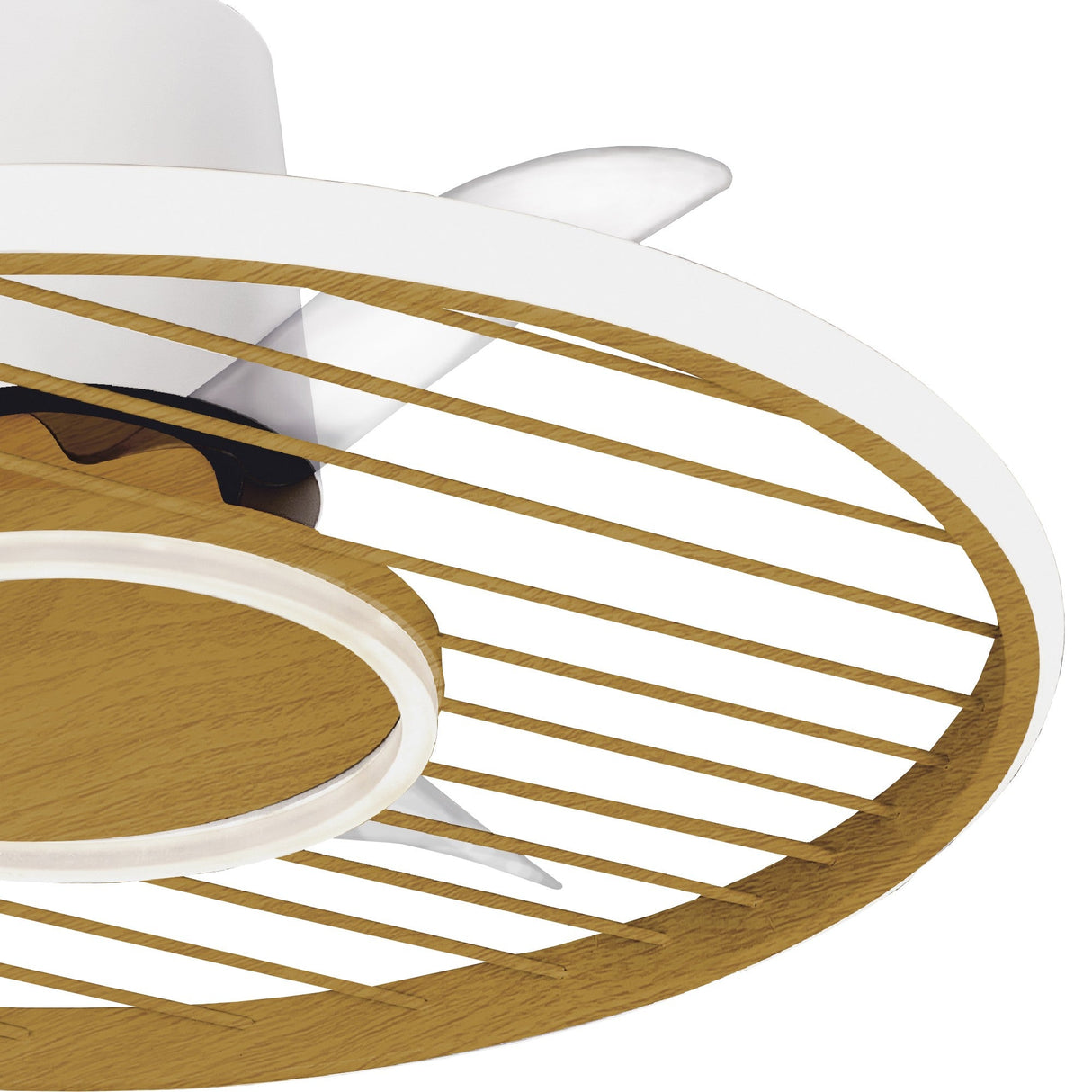 Soho CCT Dimmable LED Ceiling Fan Light With Remote & APP Control - Brown/White