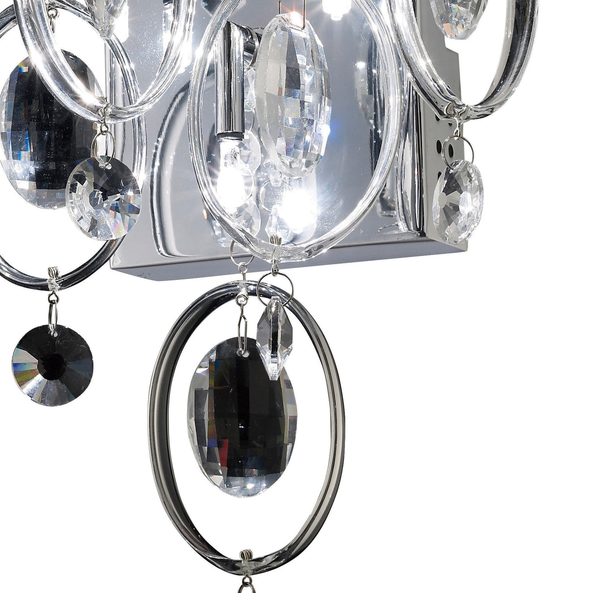 Solana 3 Light Crystal Wall Light - Polished Chrome