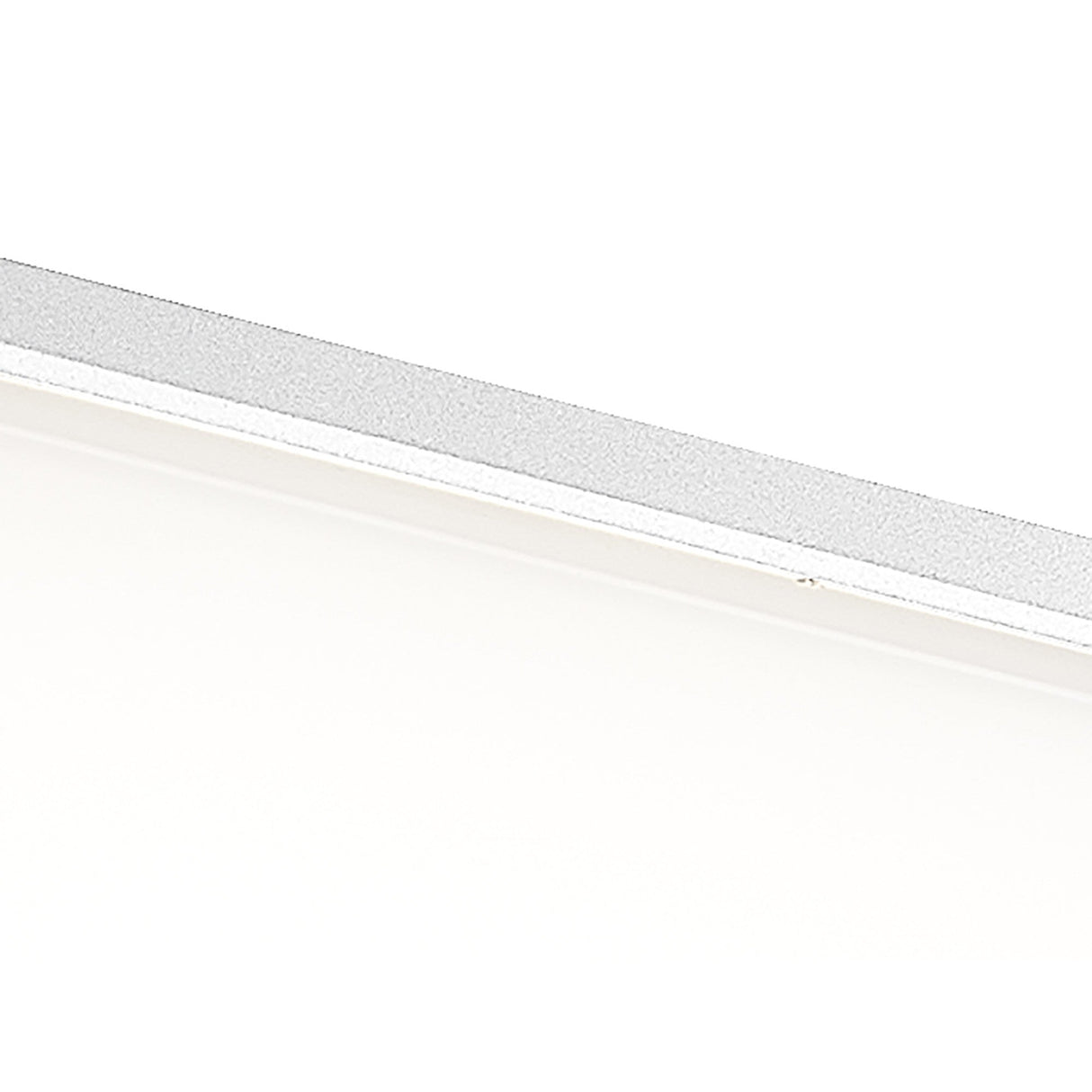 Close-up of the Mantra Solden outdoor LED wall light showing its white powder-coated aluminium housing and frosted diffuser edge against a plain background.