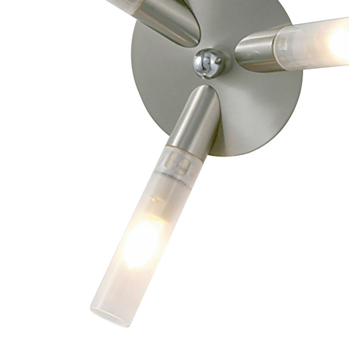 Sona 3 Light Frosted Glass Semi-Flush Ceiling Light – Satin Chrome