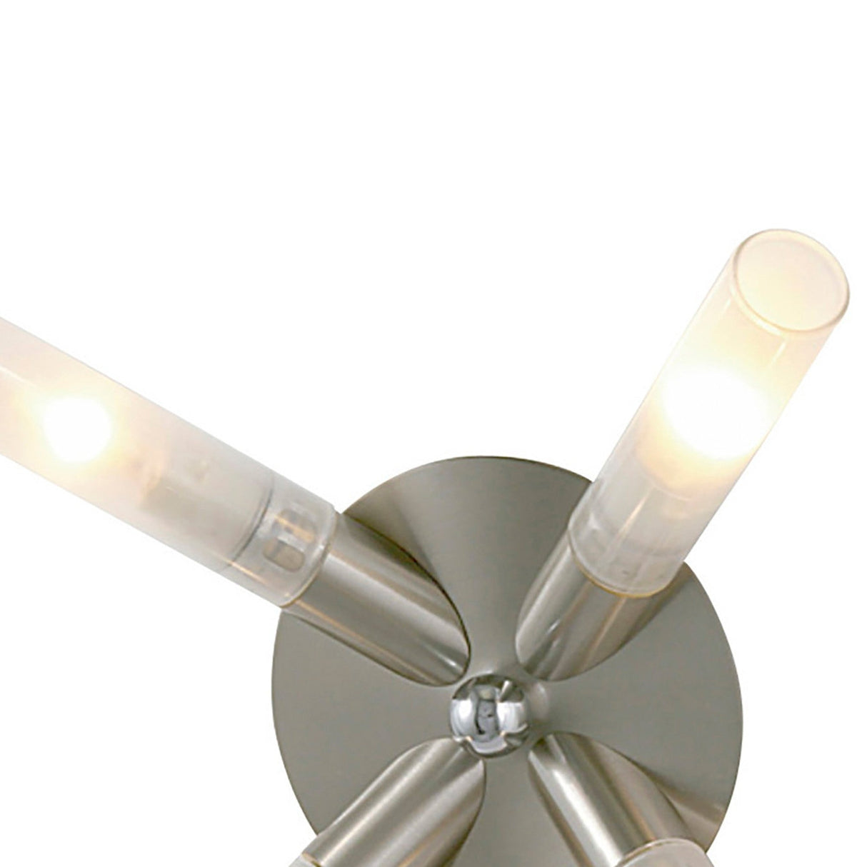 Sona 4 Light Frosted Glass Semi-Flush Ceiling Light – Satin Chrome