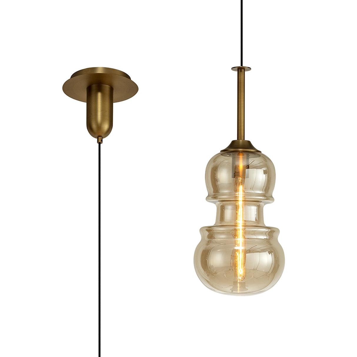 Sonata 22cm 1 Light Pendant Light - Bronze