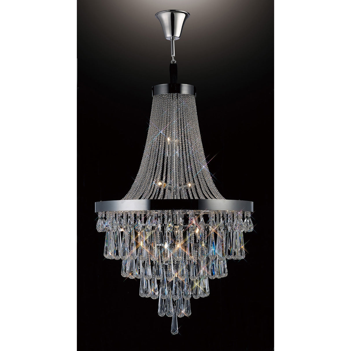 Sophia 81cm 17 Light Crystal Chandelier - Polished Chrome