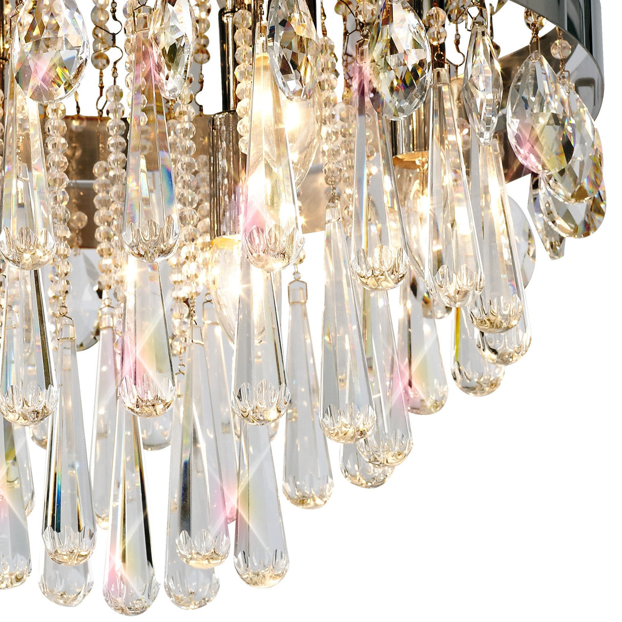 Sophia 10 Light Crystal Flush Ceiling Light – Polished Chrome