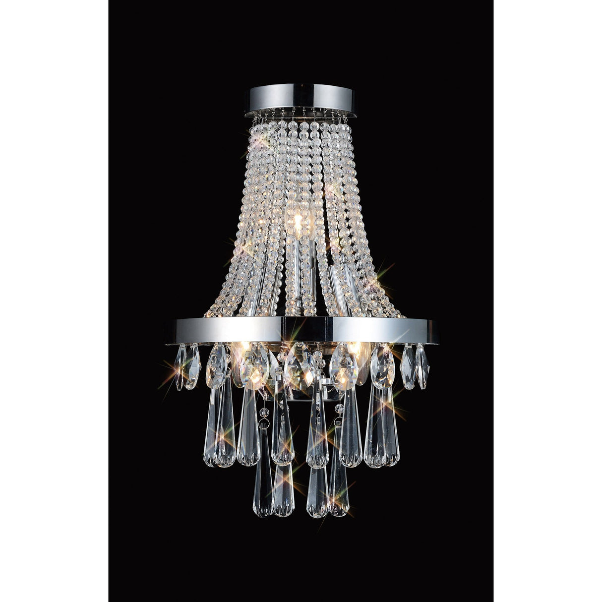 Sophia 3 Light Crystal Wall Light - Polished Chrome