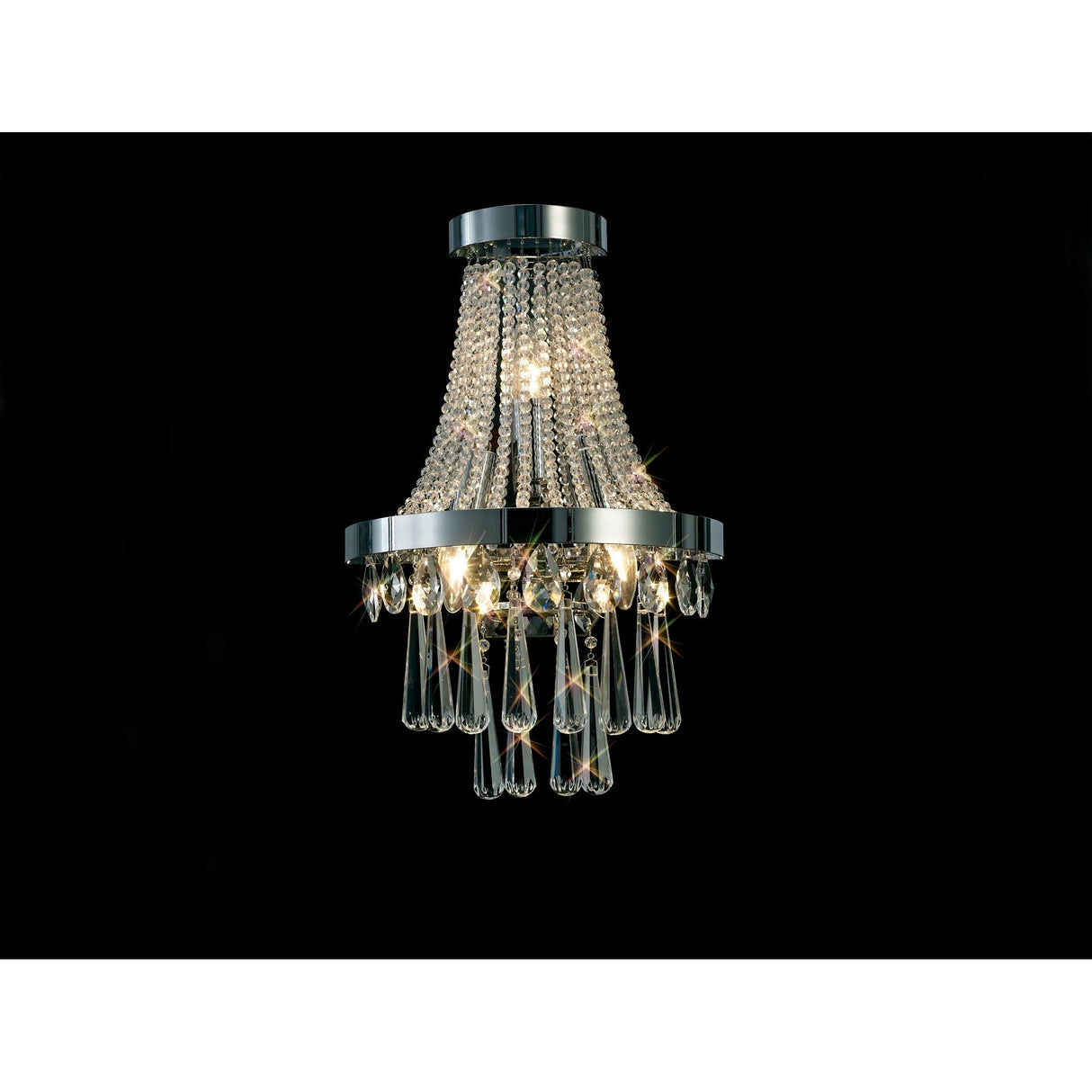 Sophia 3 Light Crystal Wall Light - Polished Chrome