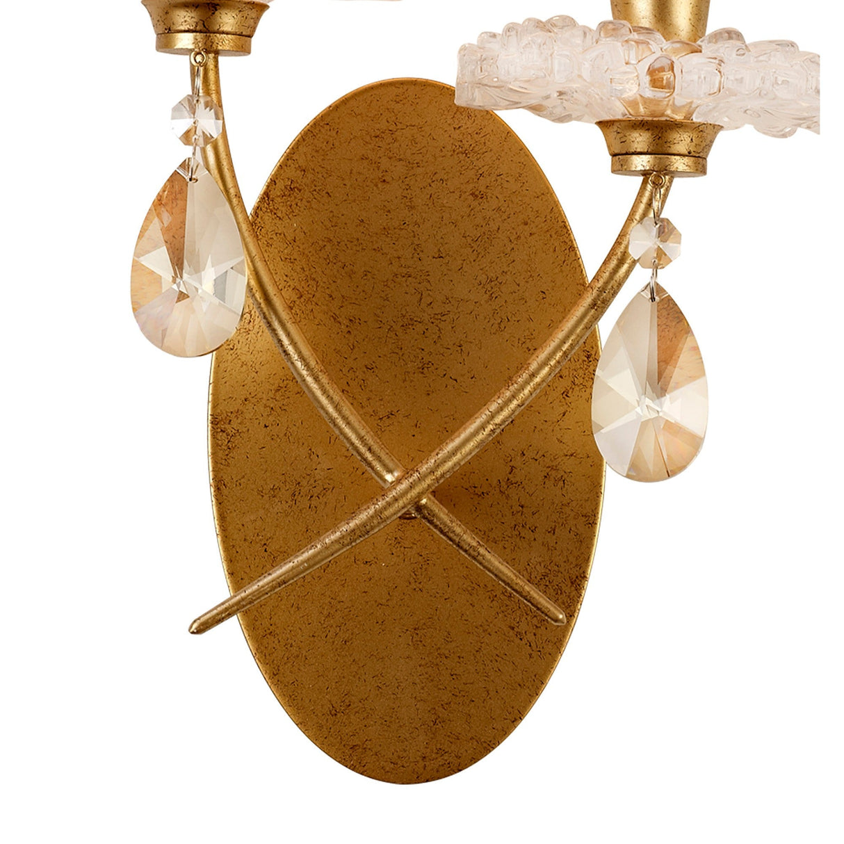 Sophie 2 Light Wall Light - Gold With Cream Shades