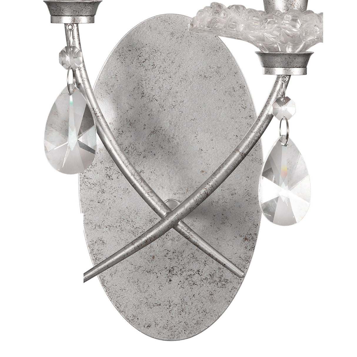Sophie 2 Light Wall Light - Silver With White Shades