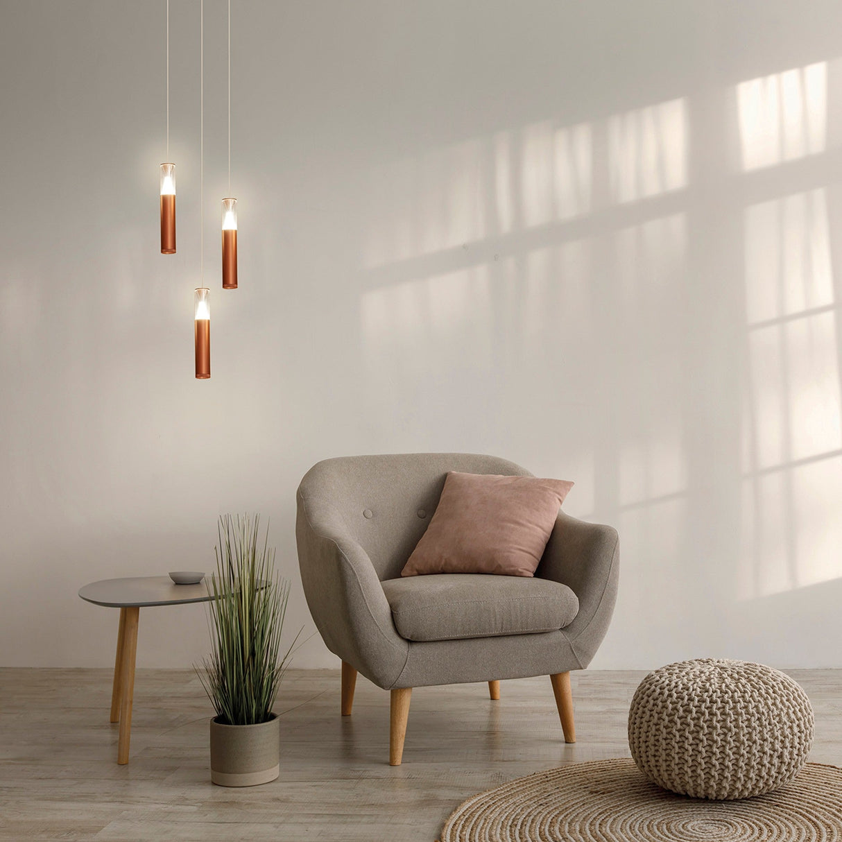 Spark LED Pendant Light 7W 3000K - Rose Gold