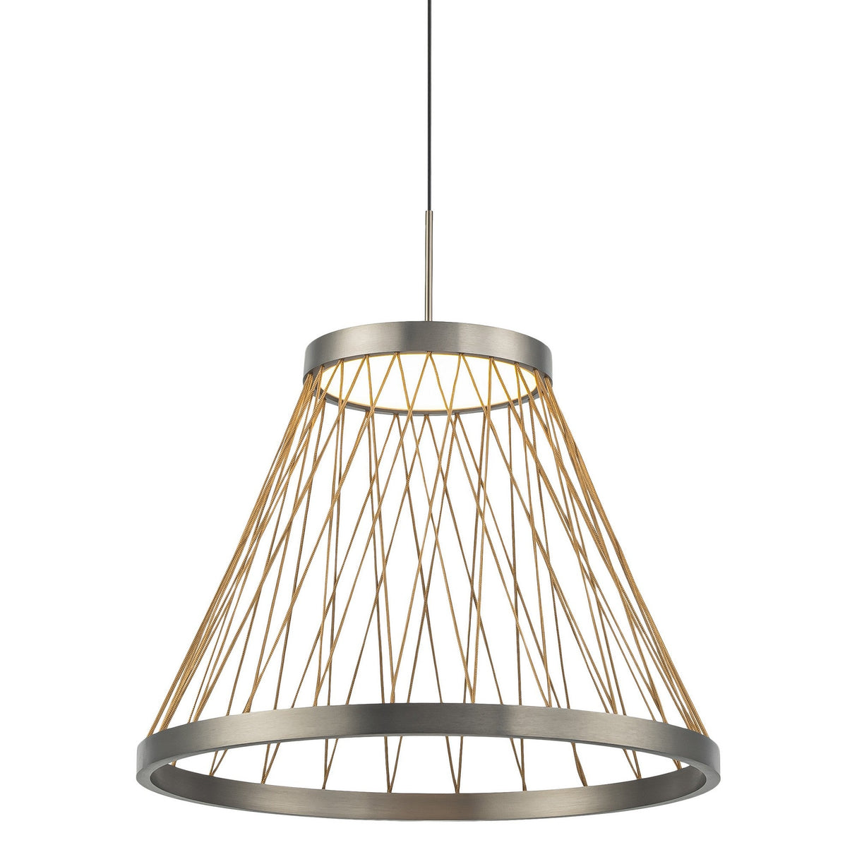 Spider 40cm LED Pendant Light 20W 3000K - Matt Grey & Brown
