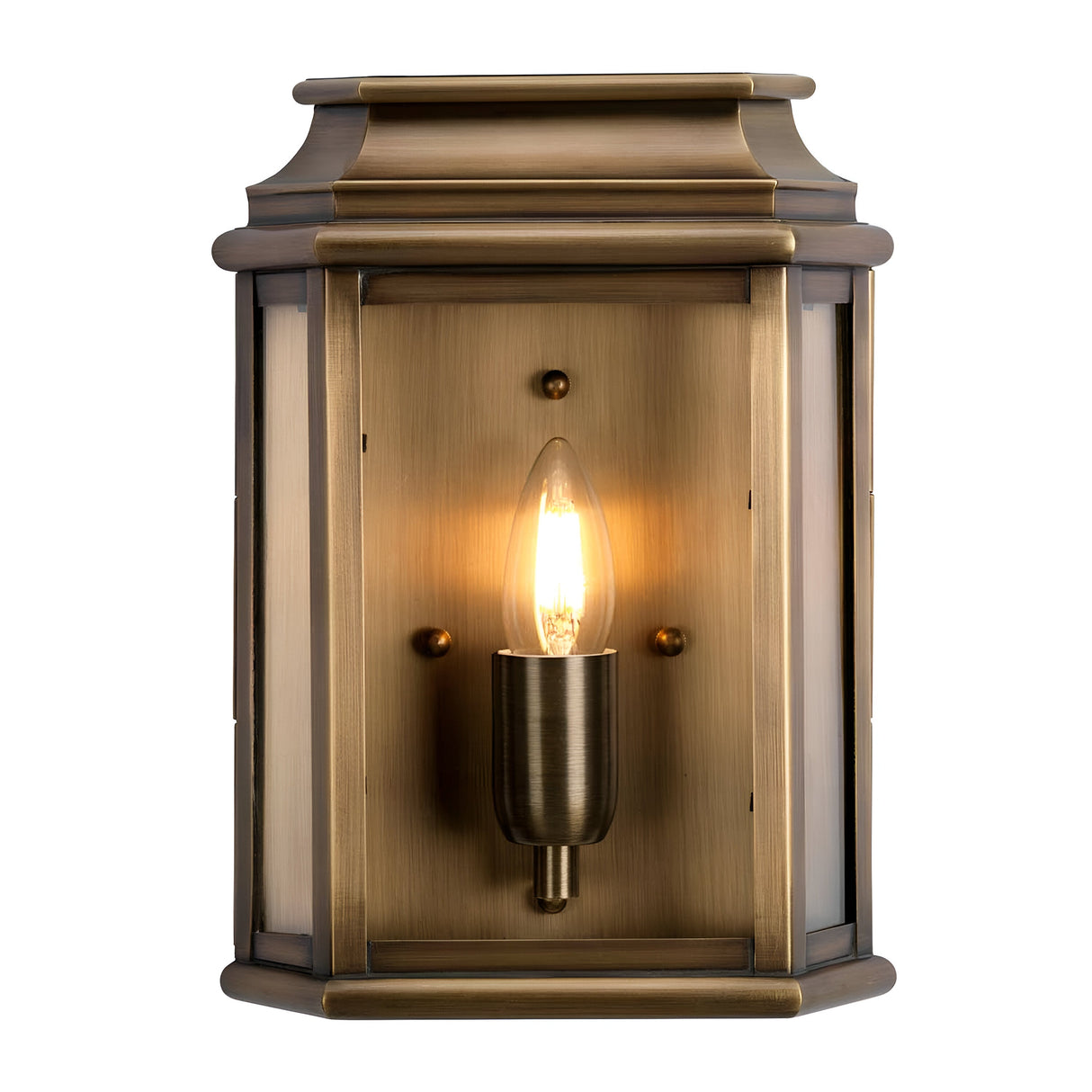 St Martins 1 Light Wall Lantern - Aged Brass