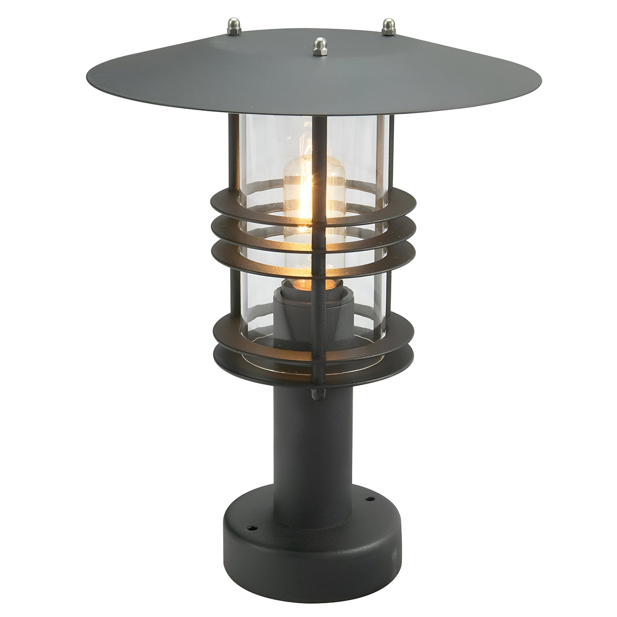Stockholm 1 Light Pedestal - Black