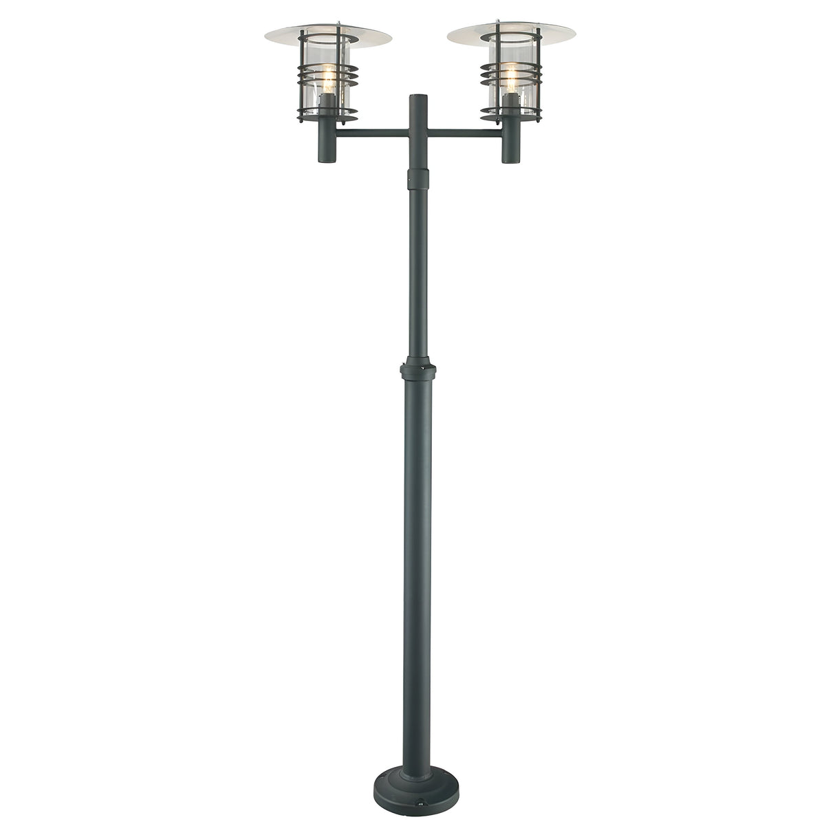 Stockholm 2 Light Twin Lamp Post - Black