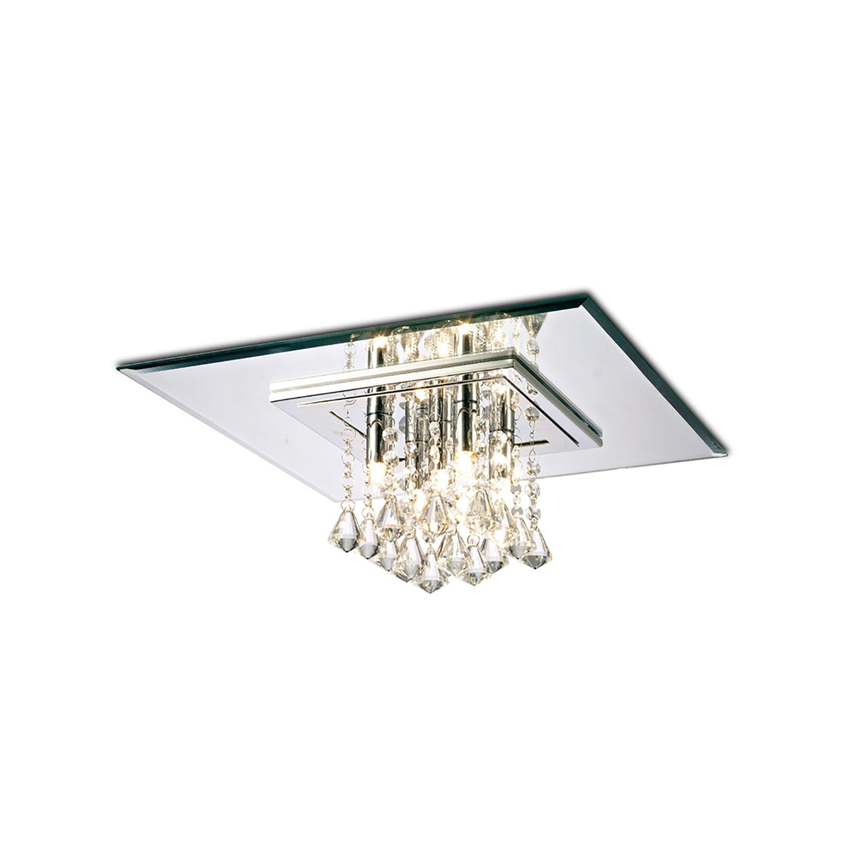 Starda 5 Light Crystal Flush Ceiling Light – Chrome