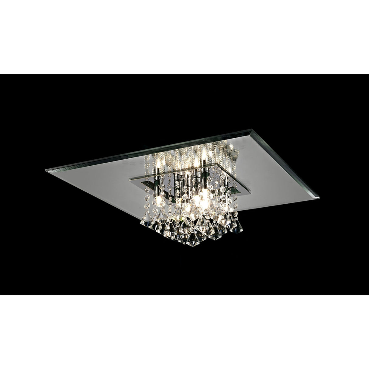 Starda 8 Light Crystal Flush Ceiling Light – Chrome