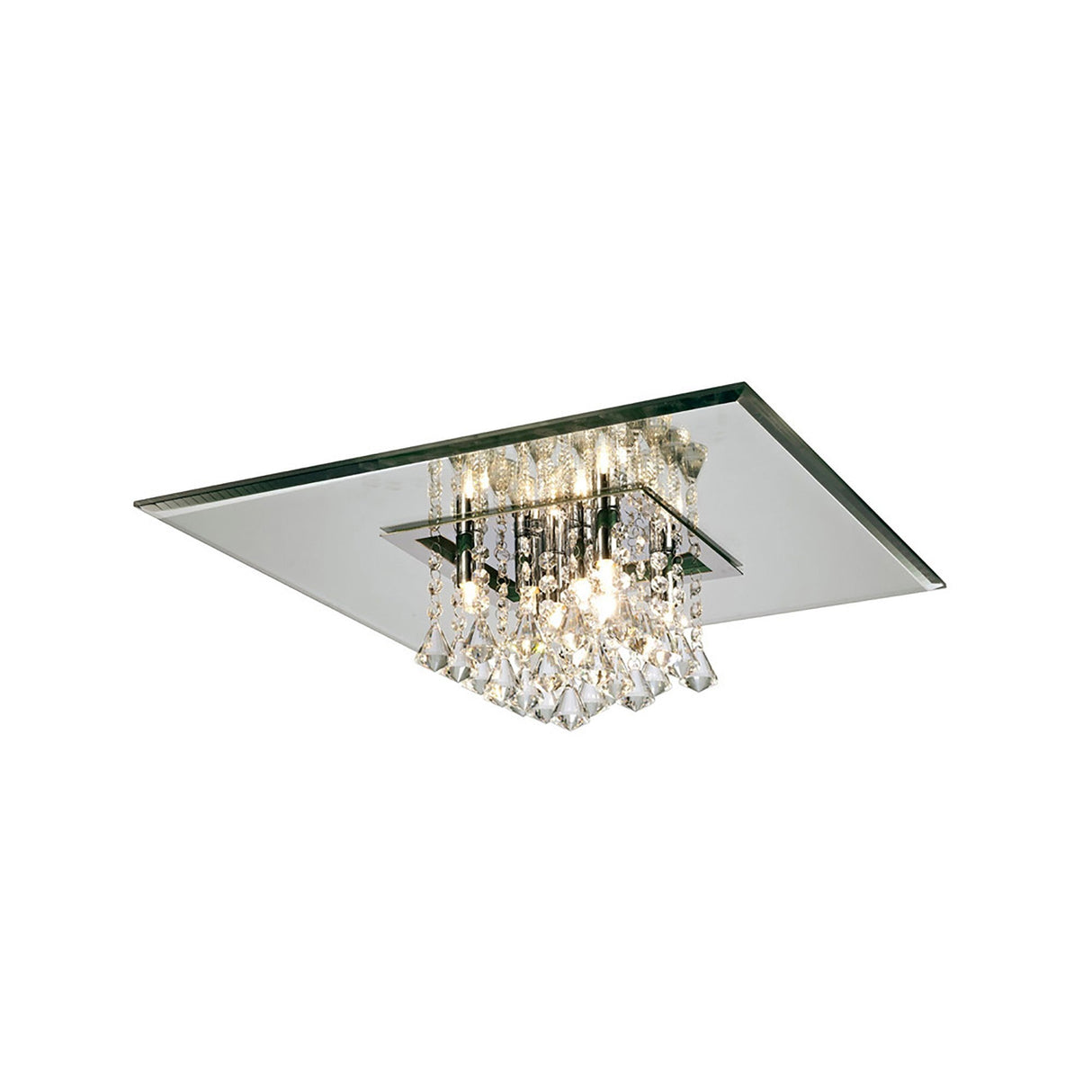Starda 8 Light Crystal Flush Ceiling Light – Chrome