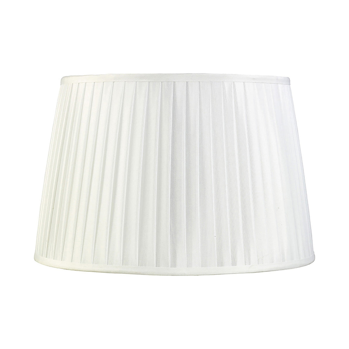 Stella Round Lampshade - White, 35/40cm x 26.3cm