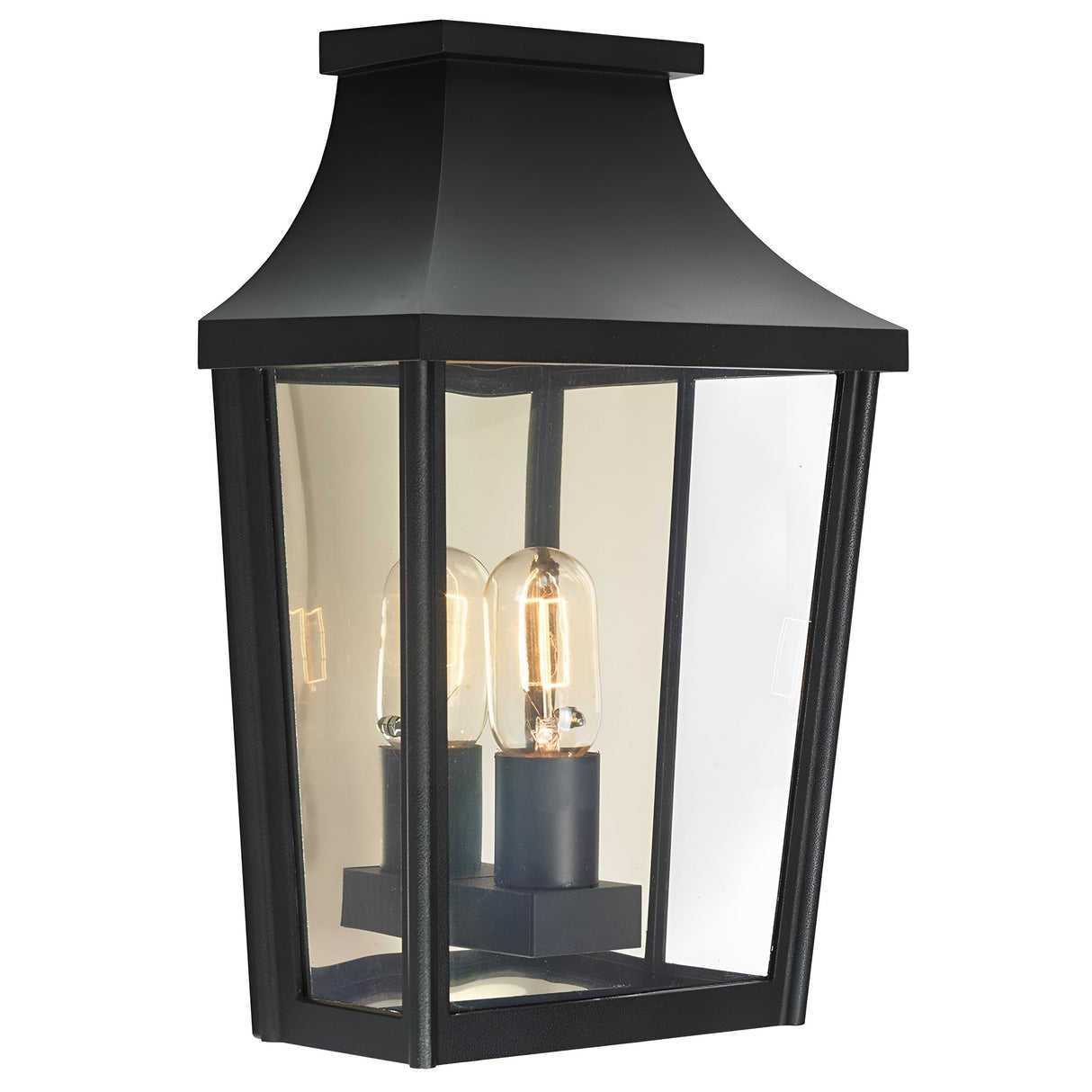 Turin 1 Light Half Wall Lantern - Black