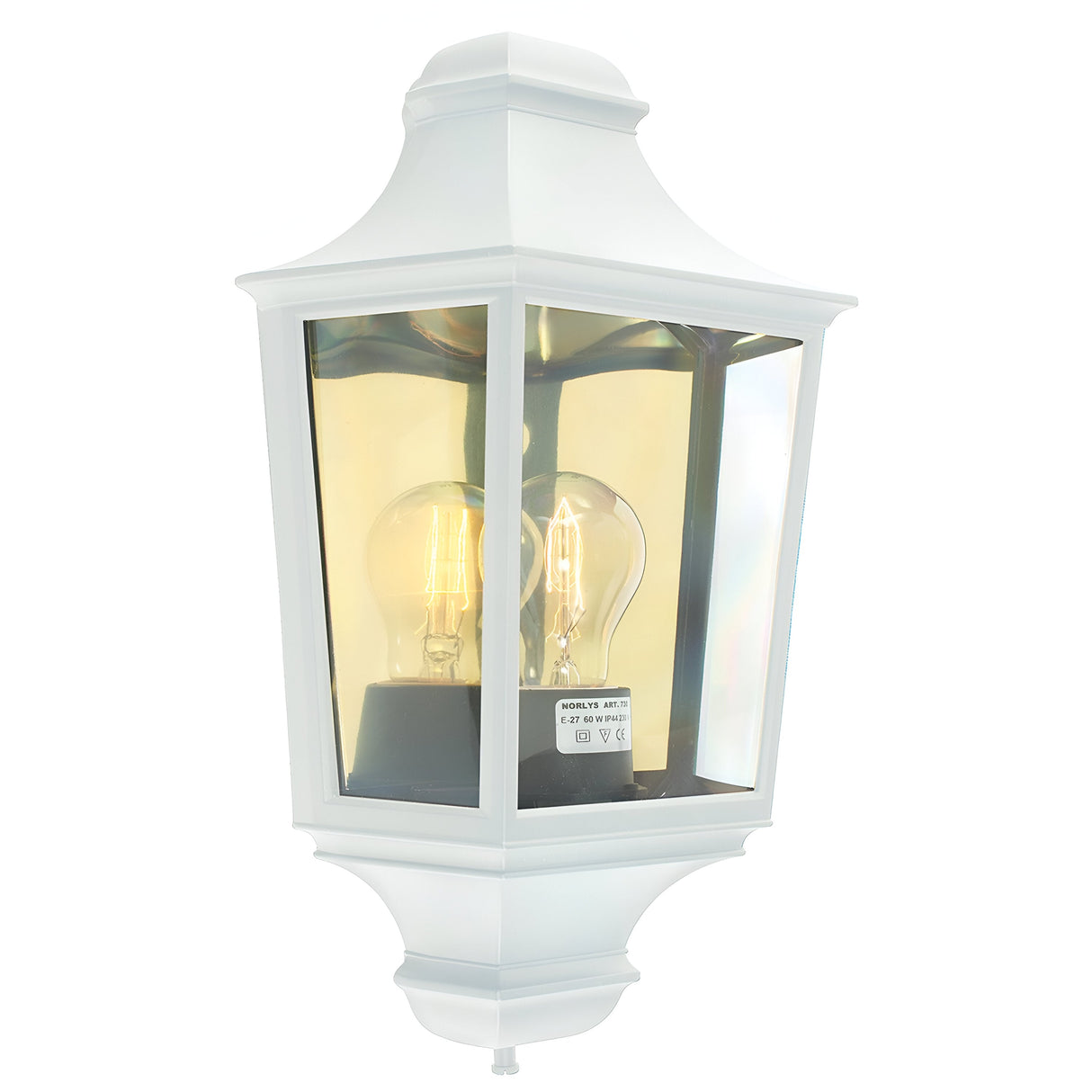 Turin 1 Light Half Lantern - White